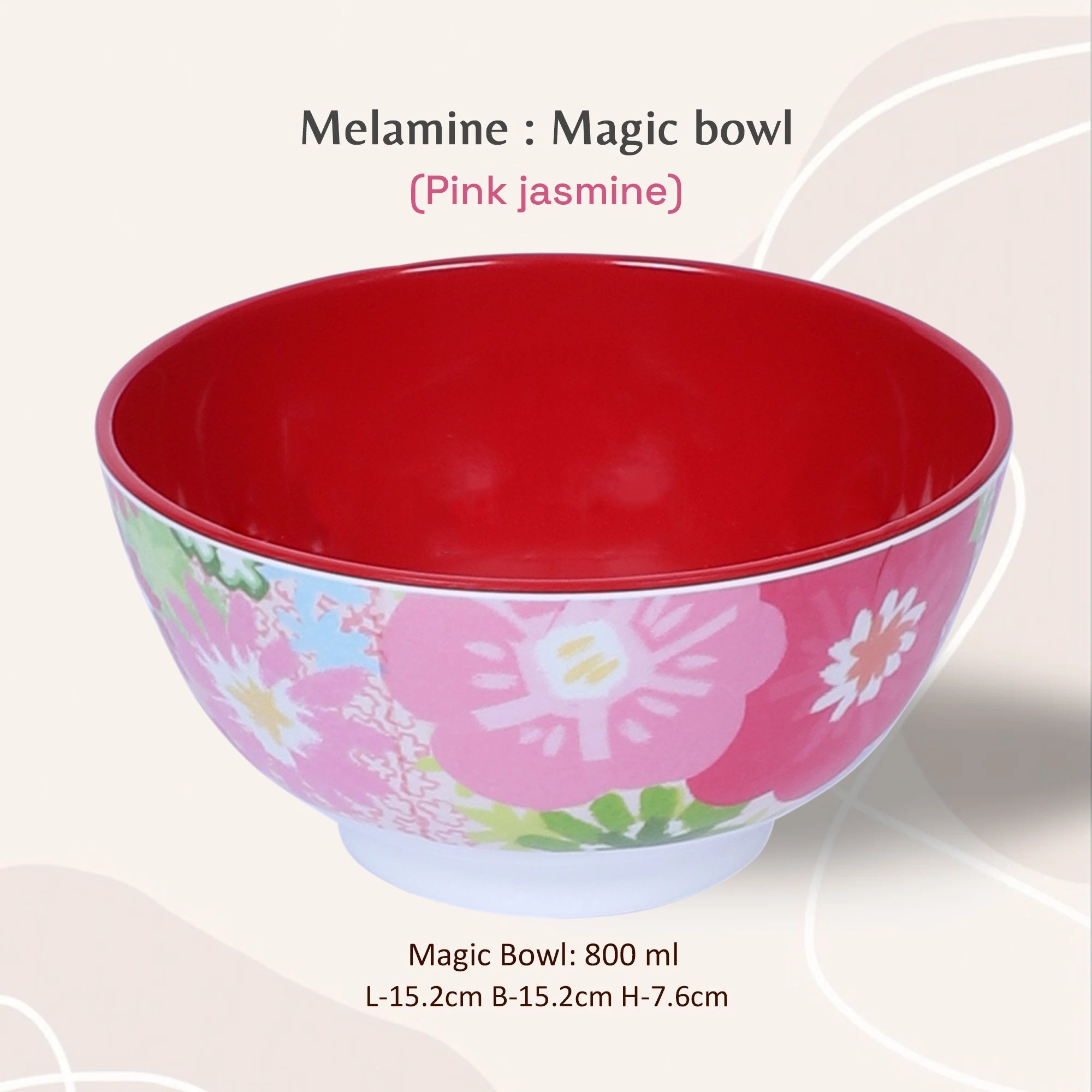Stehlen Magic Bowl, Pure Melamine, PINK JASMINE