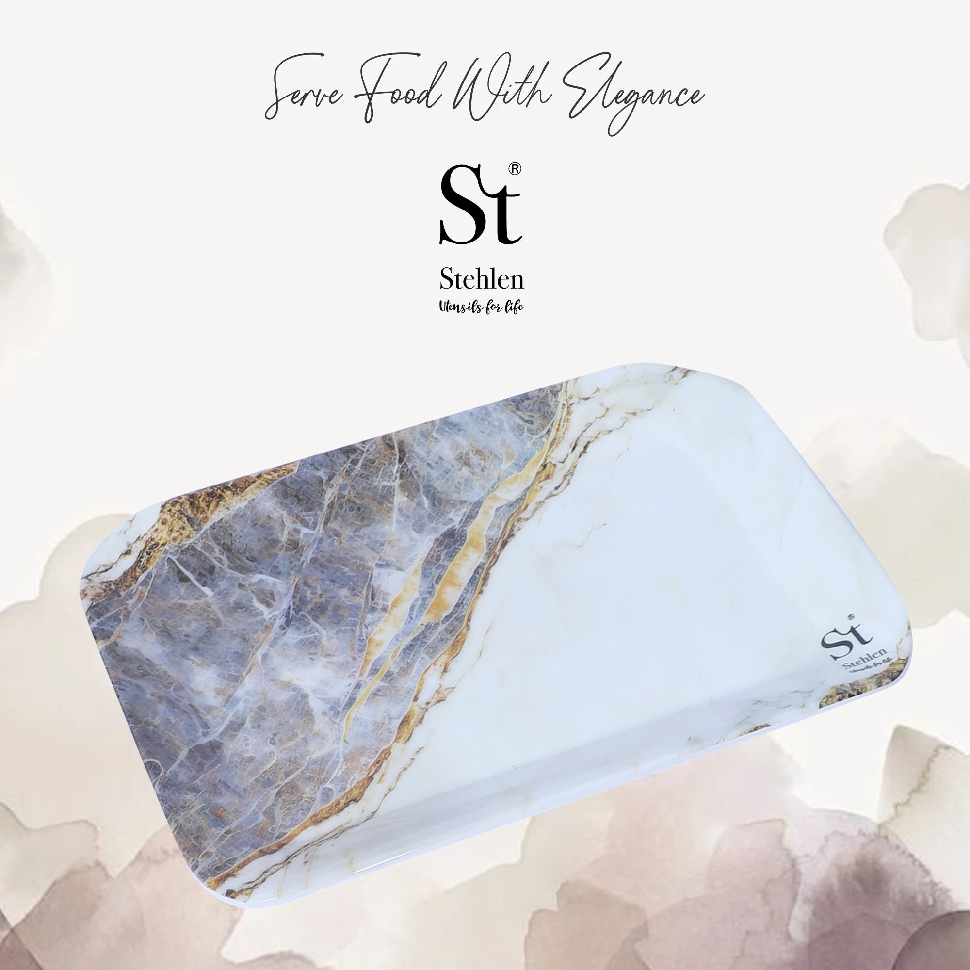 Stehlen Ombre Eco Tray, Pure melamine, GLACIER