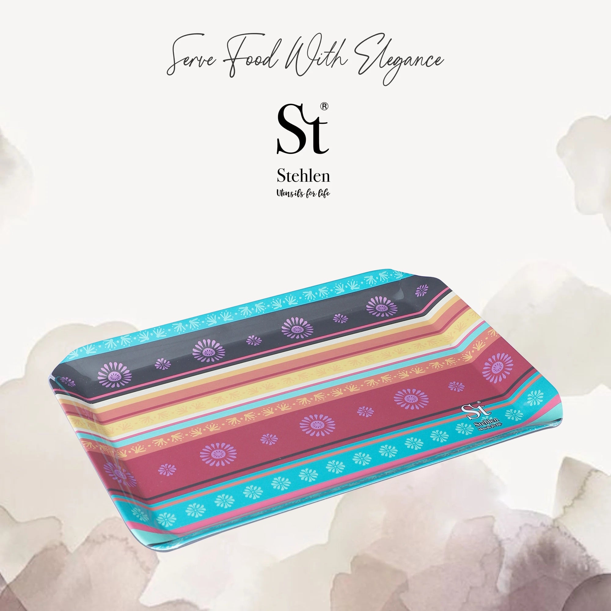 Stehlen Ombre Eco Tray, Pure melamine, FLORA