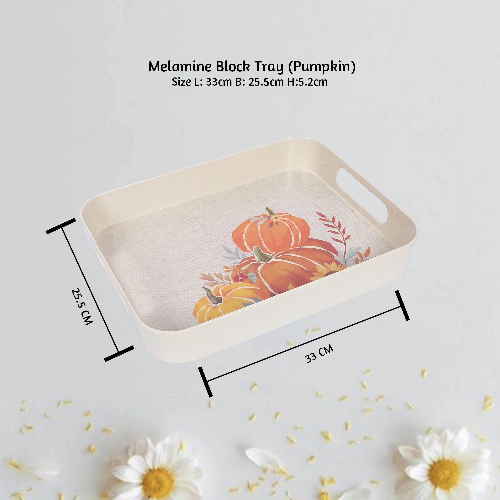 Stehlen 100% Pure melamine Block Tray - PUMPKIN