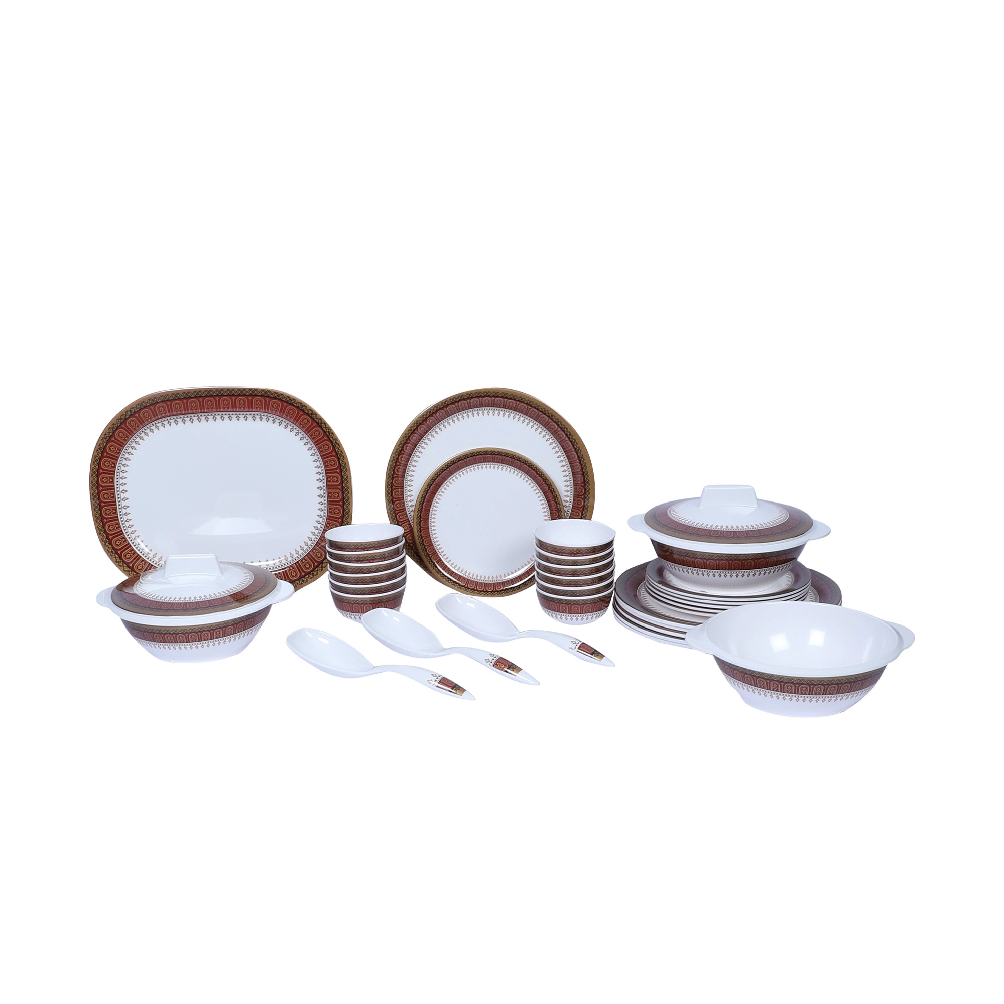 Stehlen Indian Round Dinnerware, Pure melamine, 24 PC Kitchen Set for home- HERITAGE