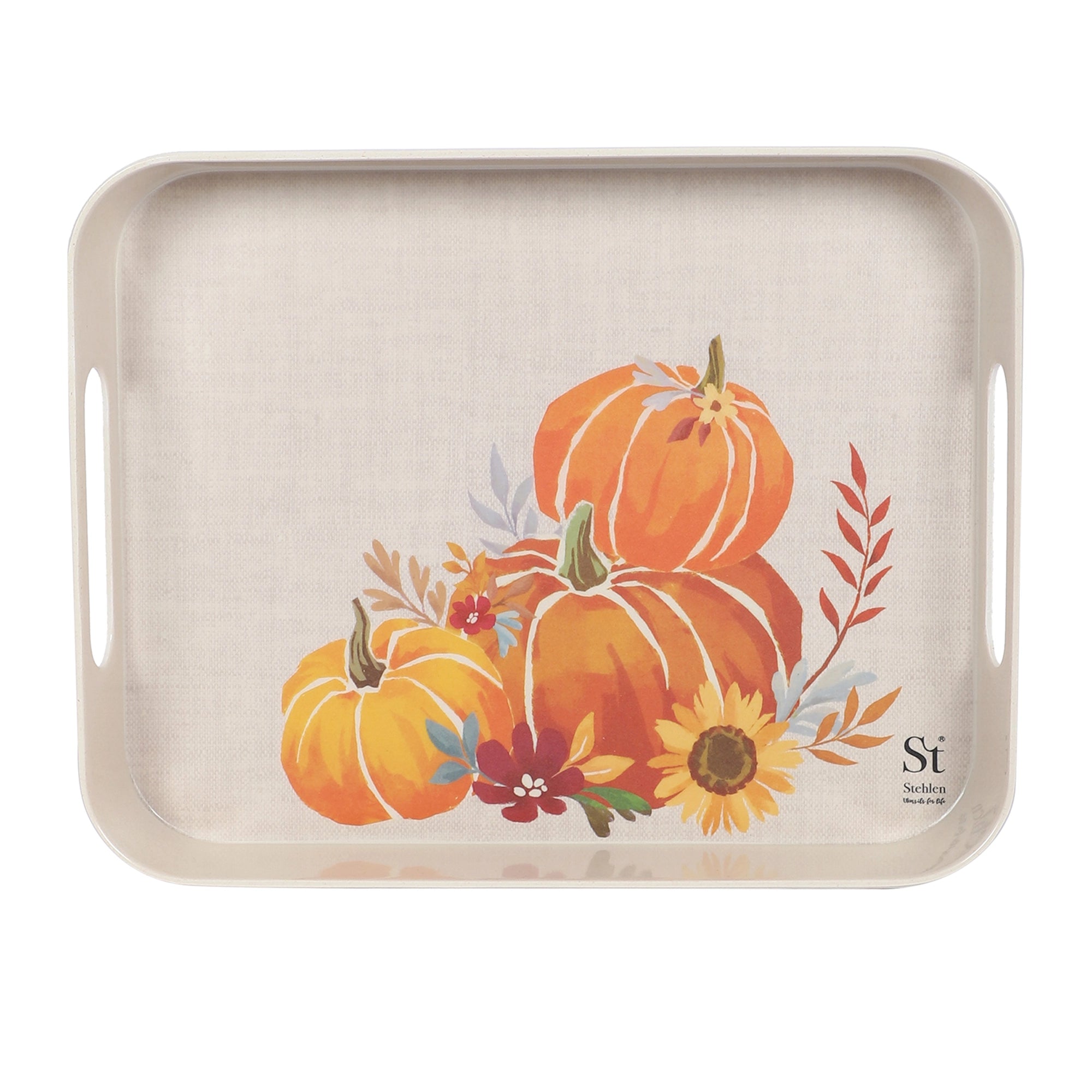 Stehlen 100% Pure melamine Block Tray - PUMPKIN