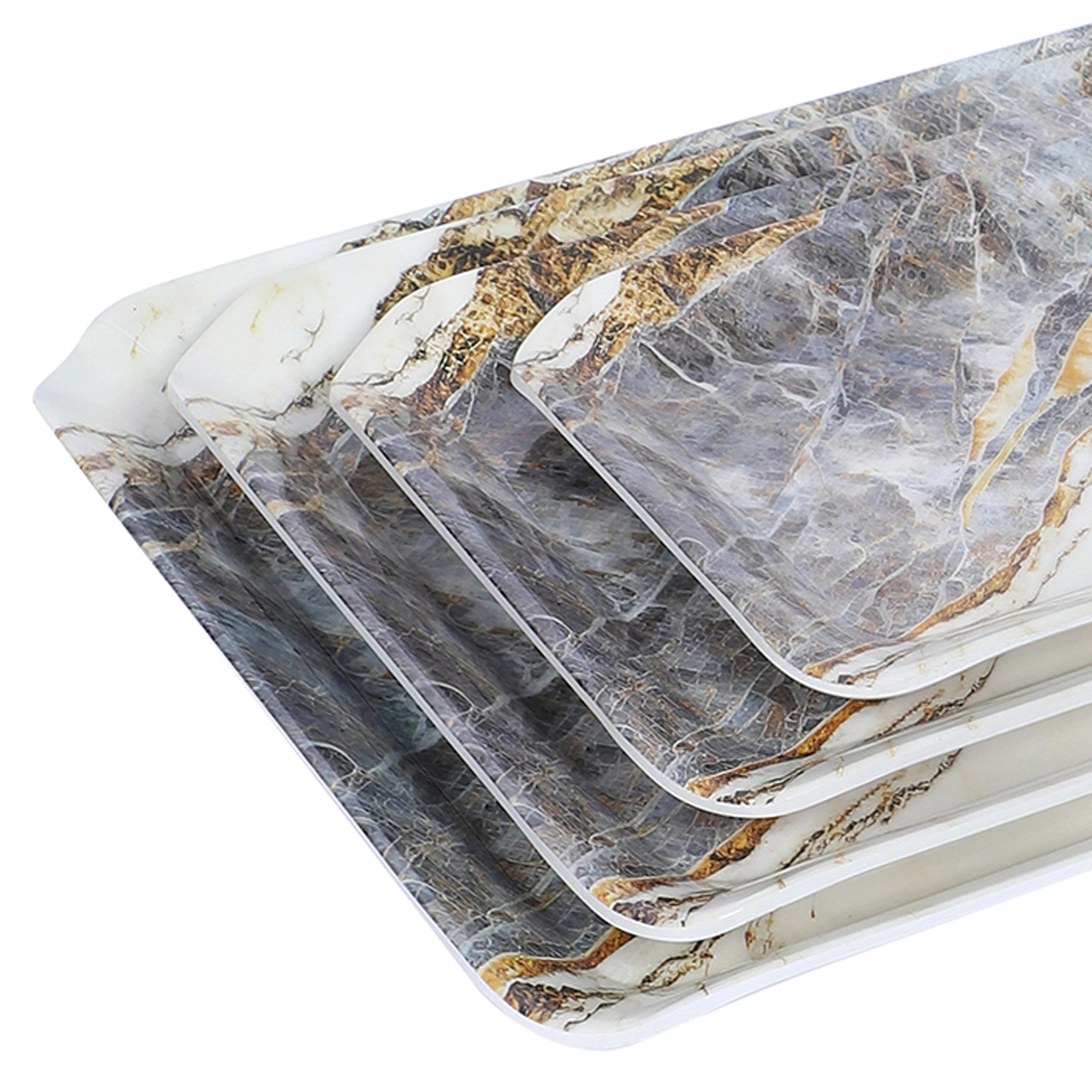 Stehlen Small Ombre Eco Tray, Pure melamine, SET OF 3, GLACIER