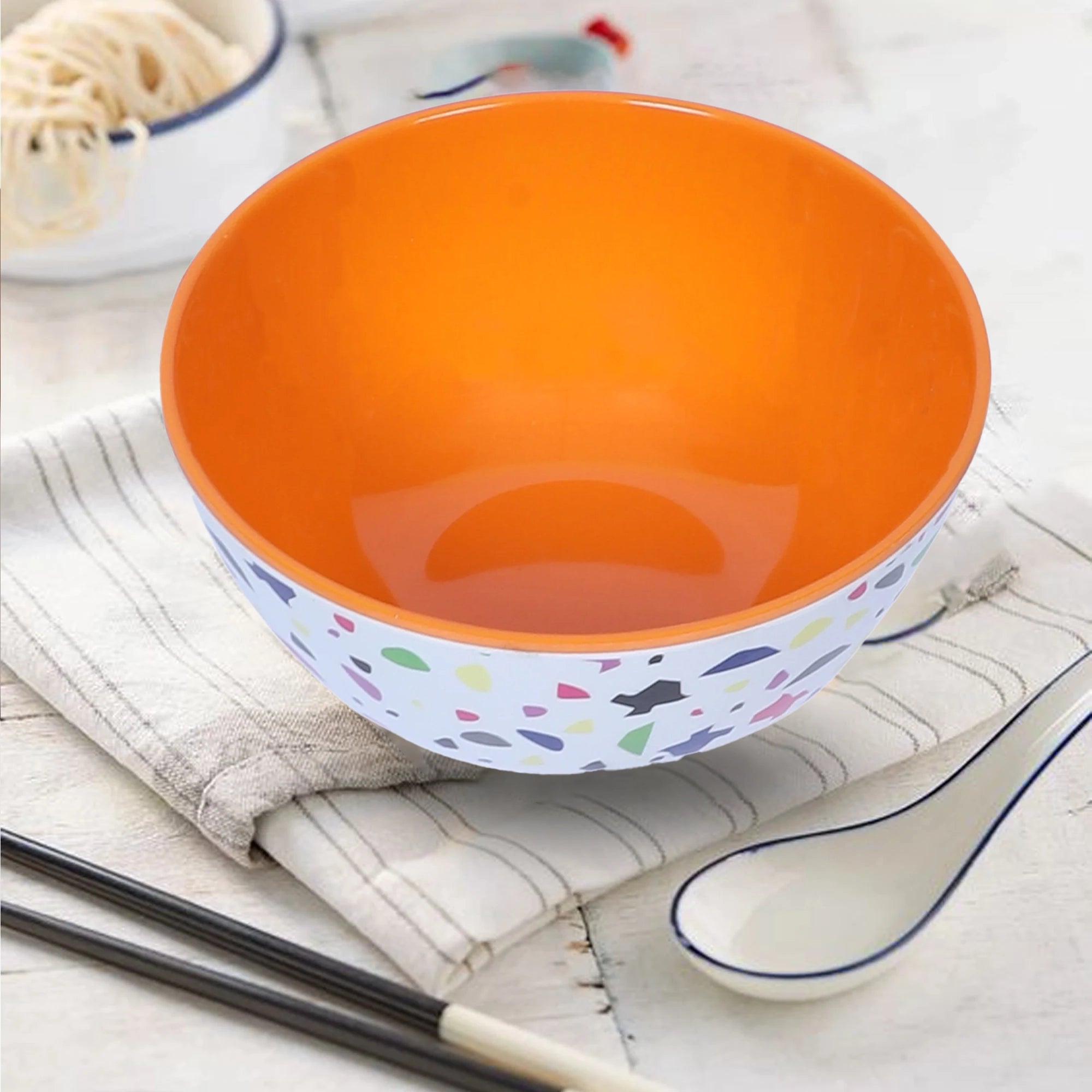 Stehlen Magic Bowl, Pure Melamine,800ml- ORANGE CHIPS