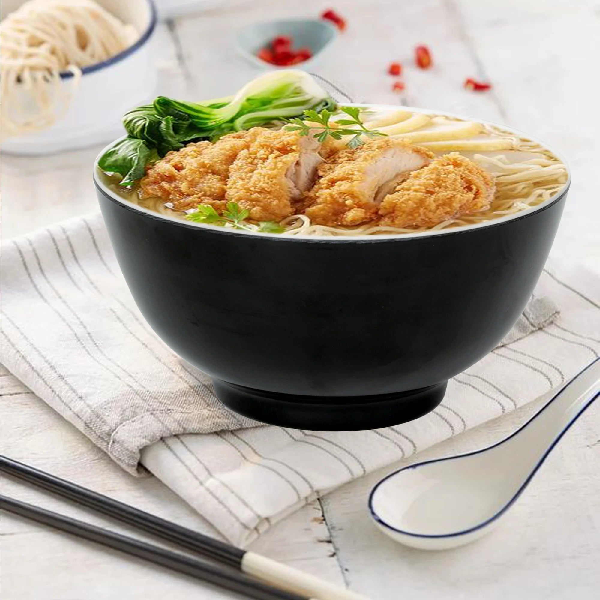 Stehlen Magic Bowl, Pure Melamine,400ml- BLACK WHITE