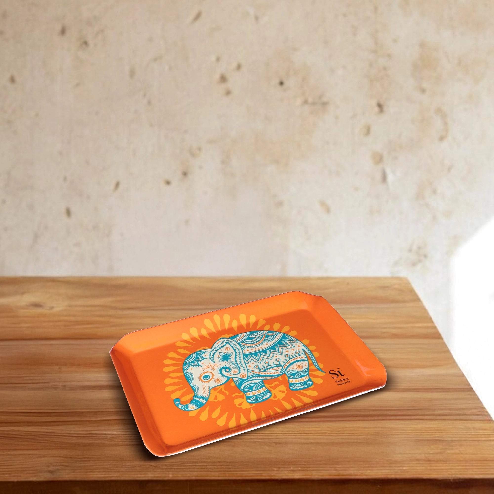 Stehlen Small Ombre Eco Tray, Pure melamine, SET OF 3, ELEPHANT