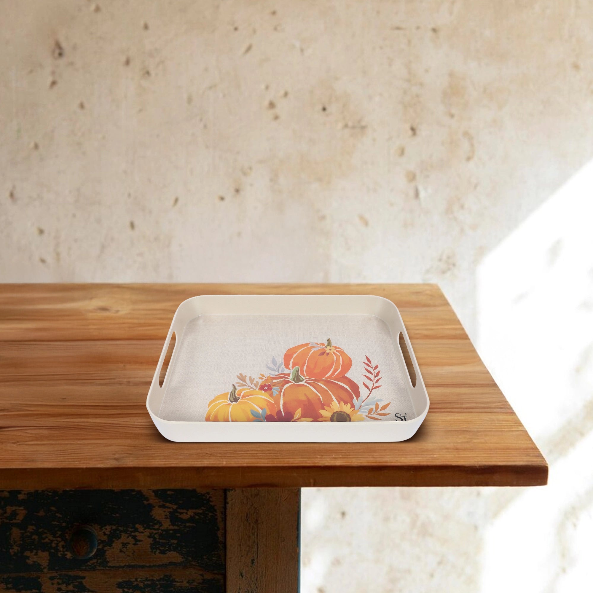 Stehlen 100% Pure melamine Block Tray - PUMPKIN
