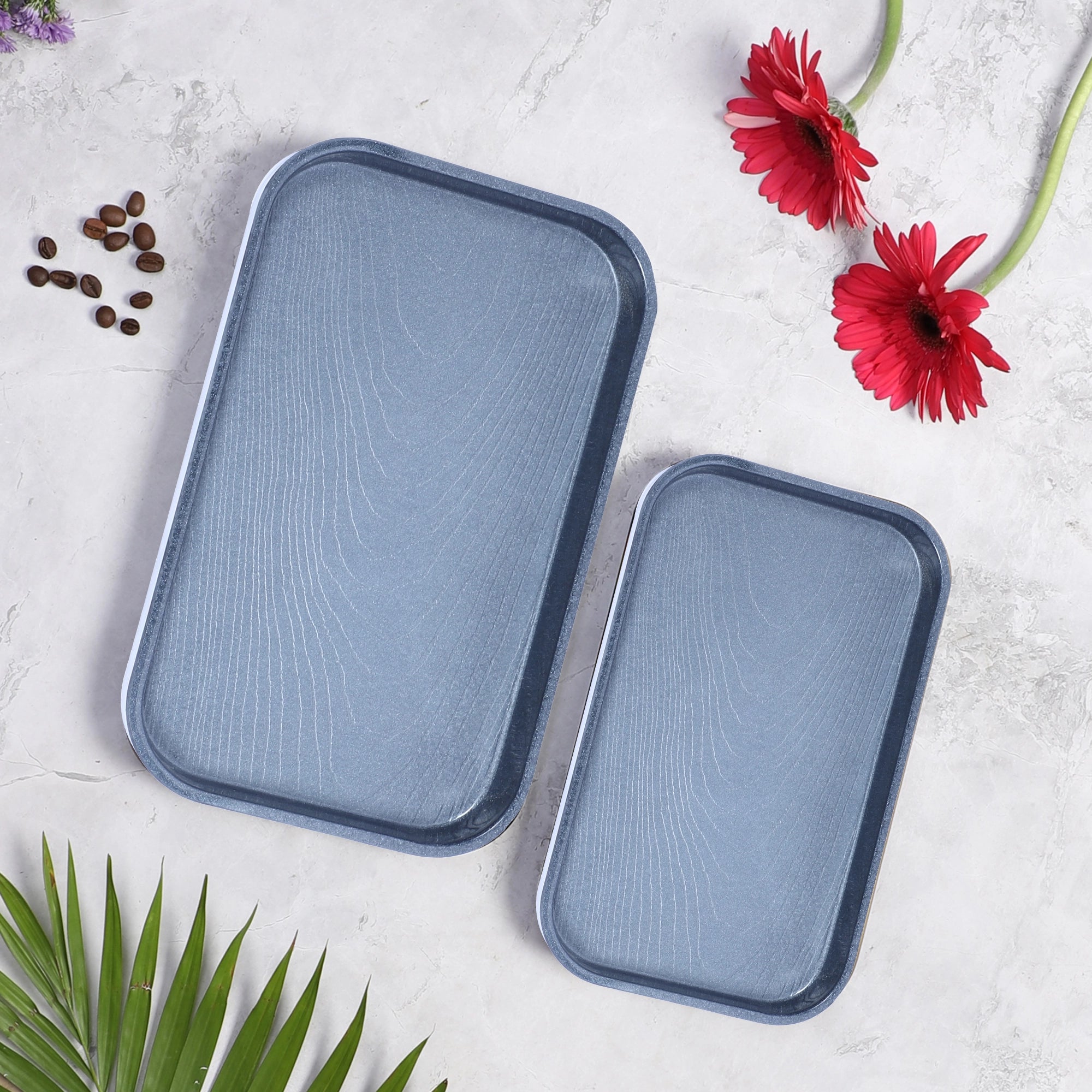 Stehlen Small Xen Tray, Pure Melamine, METALLIC GRAY