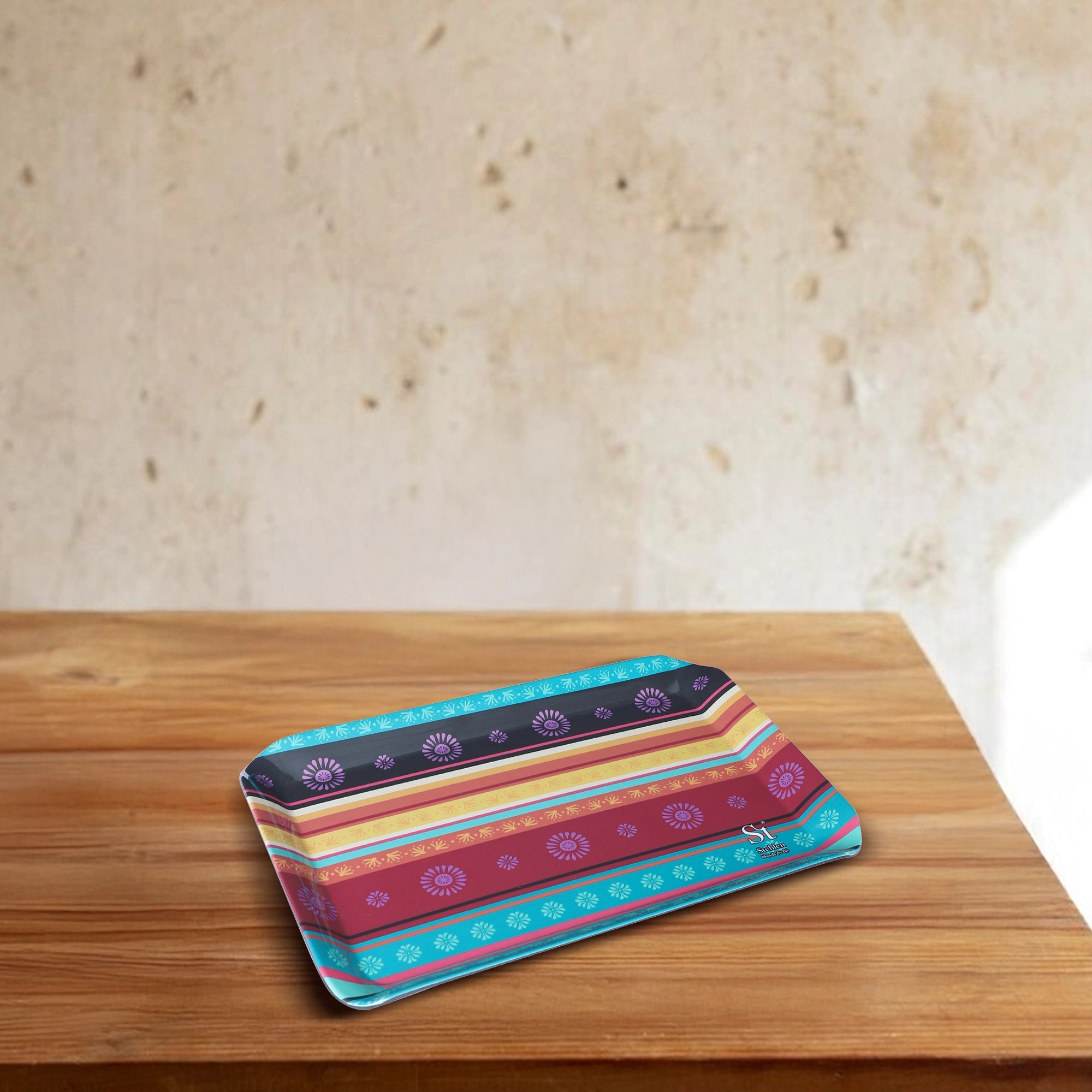 Stehlen Small Ombre Eco Tray, Pure melamine, SET OF 3, FLORA