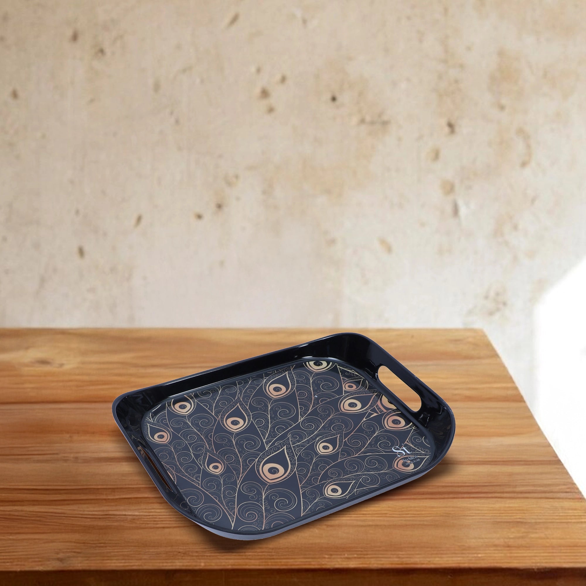 Stehlen Era tray, Pure melamine, FEATHER