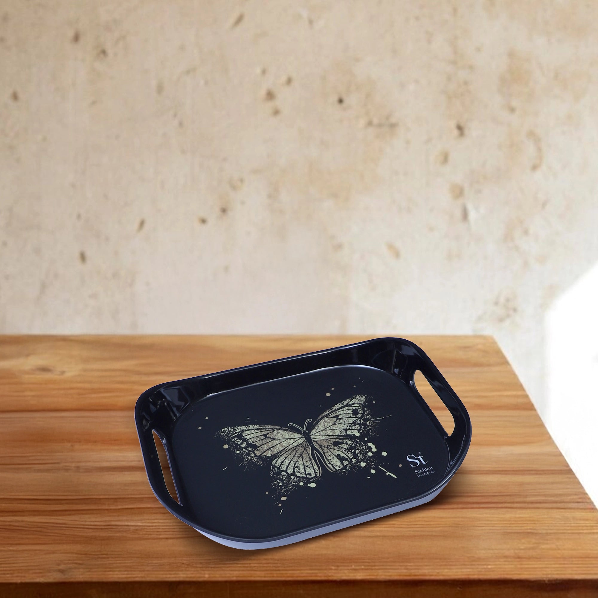 Stehlen Era tray, Pure melamine, GOLDEN WINGS