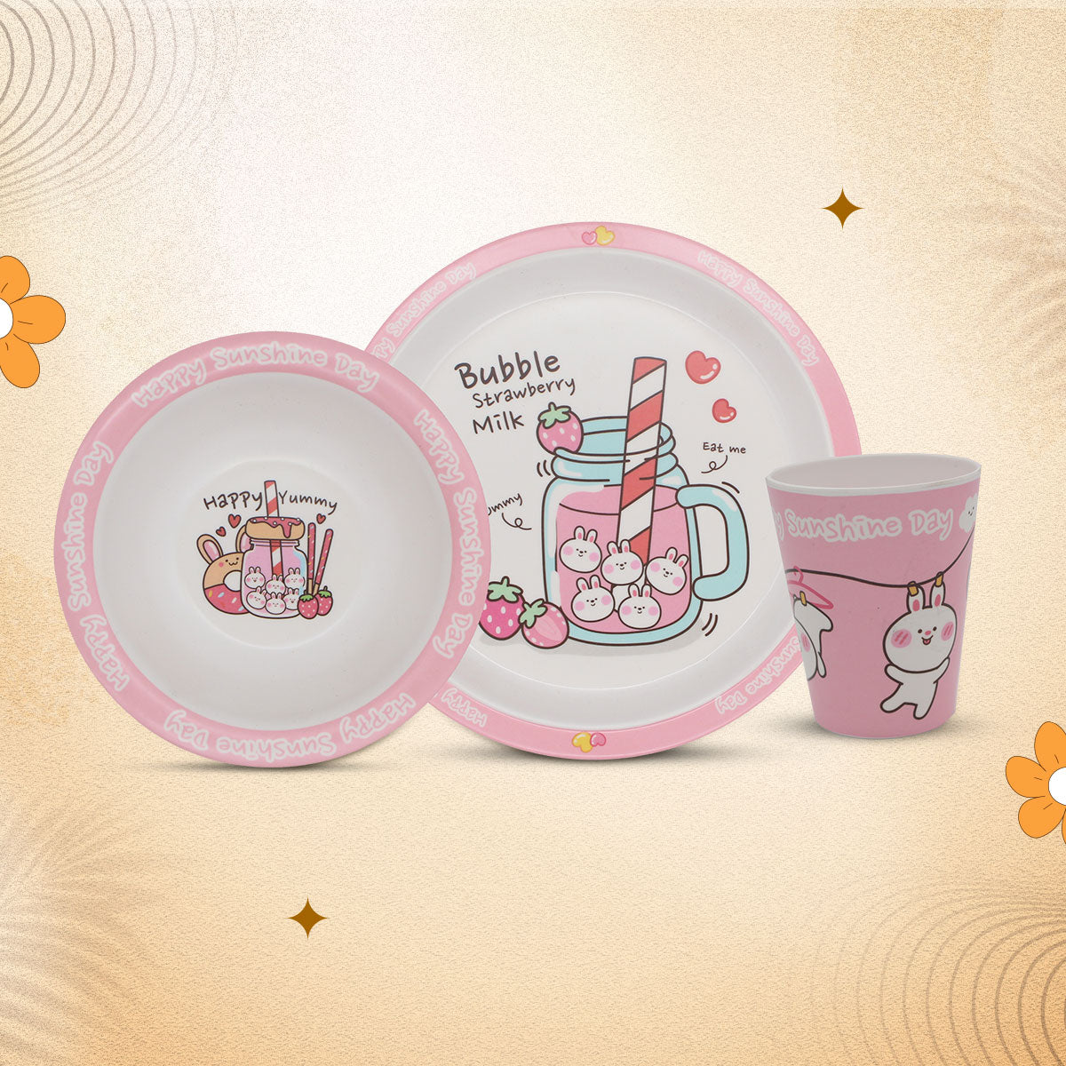 3-piece-kids-dinner-set - Bugs Bunny