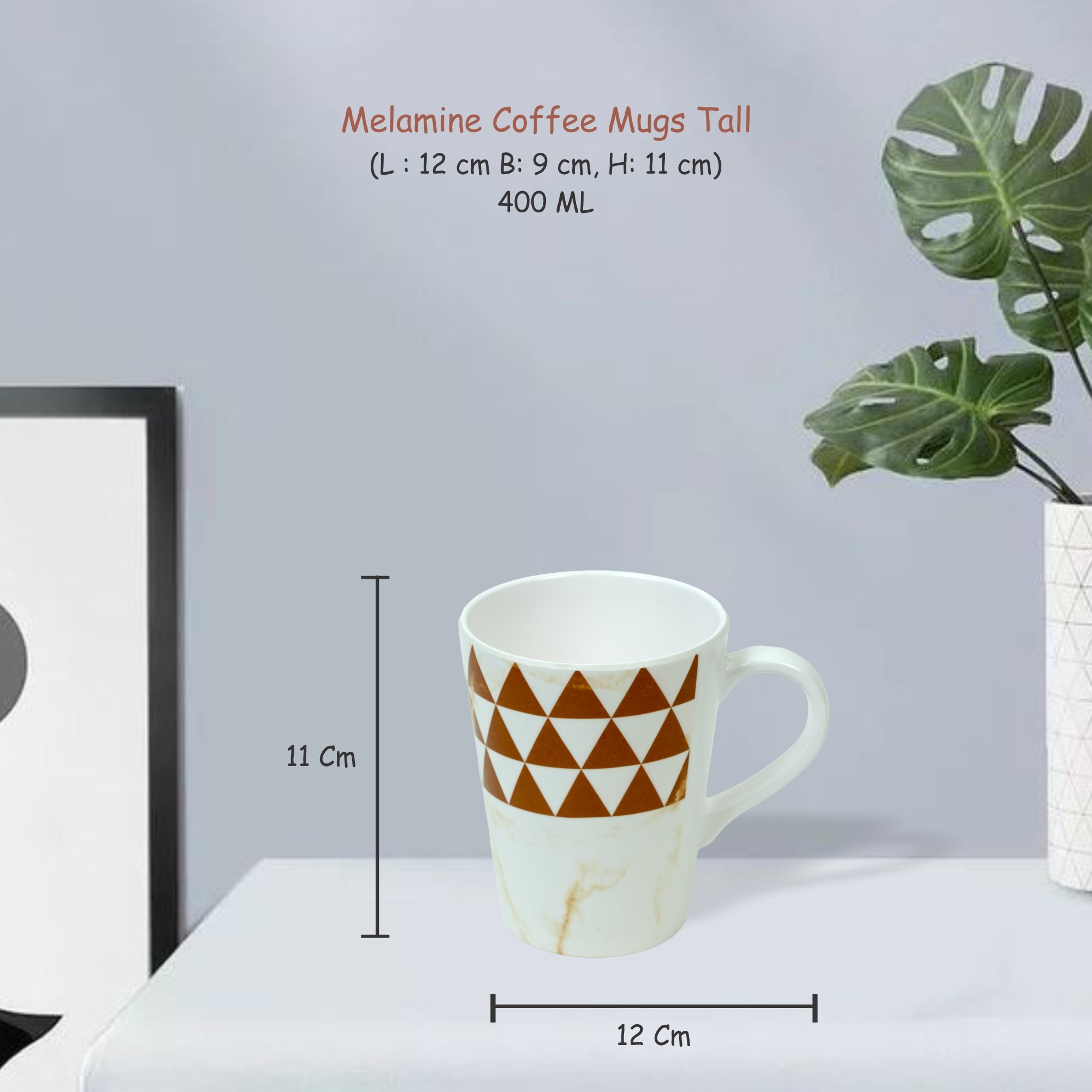 Stehlen 100% Pure melamine Tall Coffee Mugs- Trio Blonde