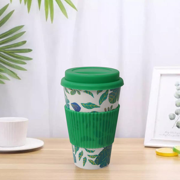 Stehlen 100% Pure melamine Smart Coffee Mugs Dishwasher safe, FDA Approved, Heat resistant upto 140 degrees, Elegant, Durable, and Versatile for Every Occasion -Green Leaf