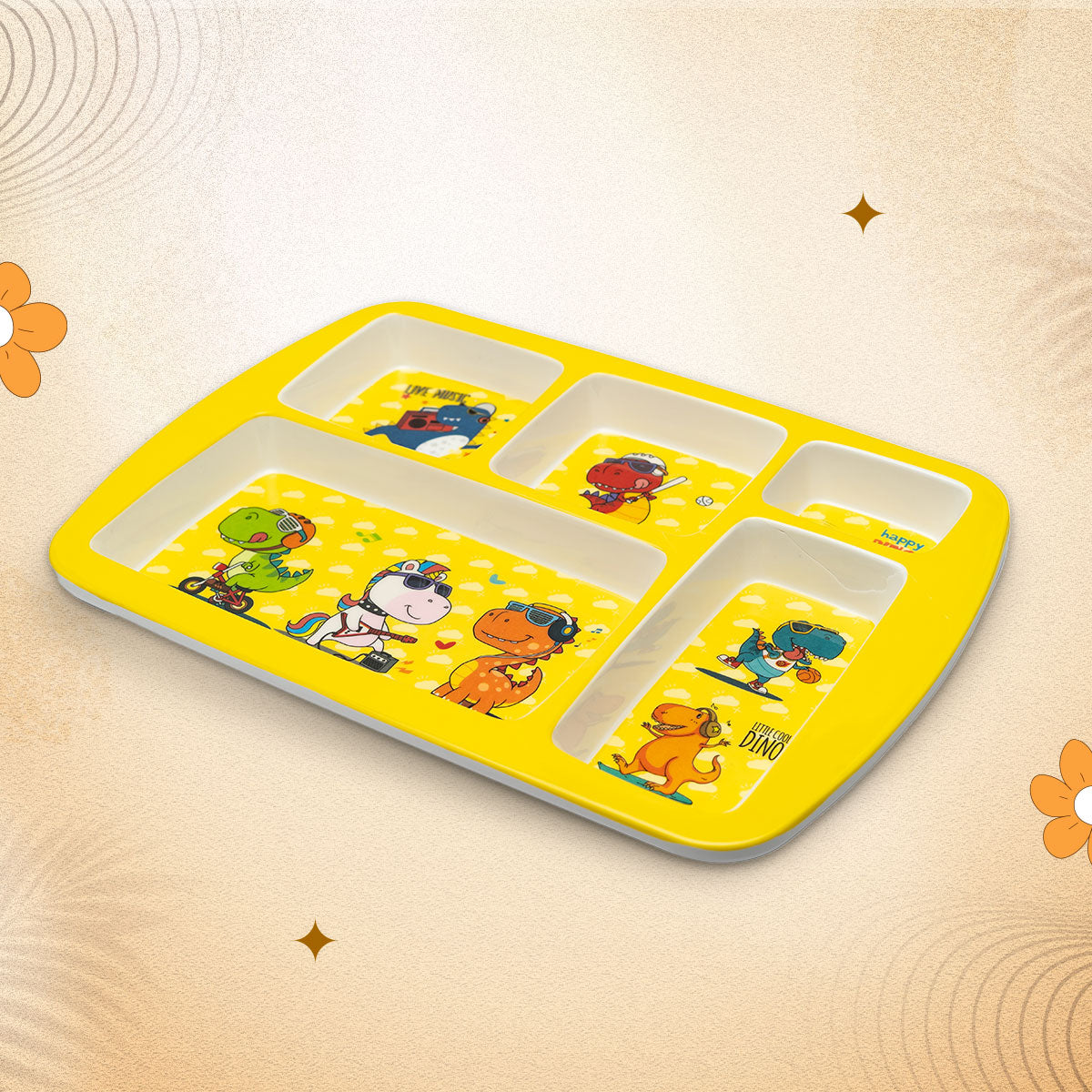 Kids 5-Partition Dinner Plate- Maria Mermaid