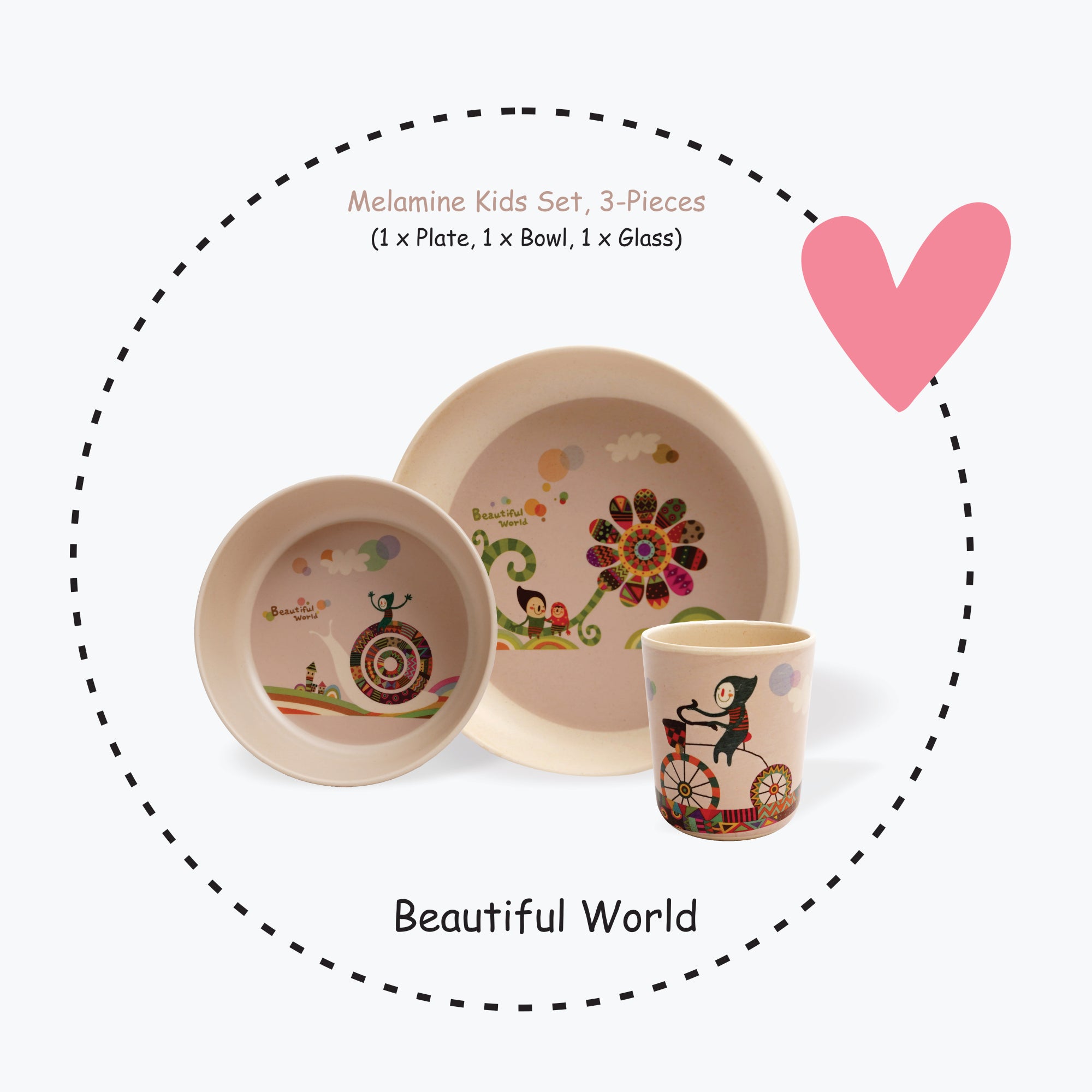3-piece-kids-dinner-set- Beautiful World