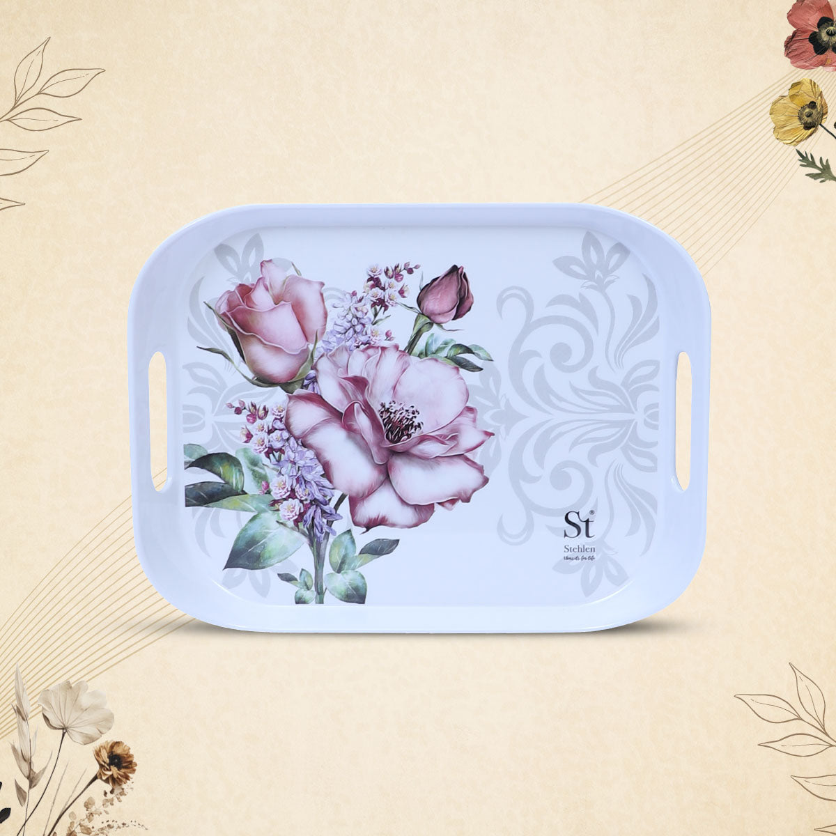 Stehlen Era tray, Pure melamine, AURA