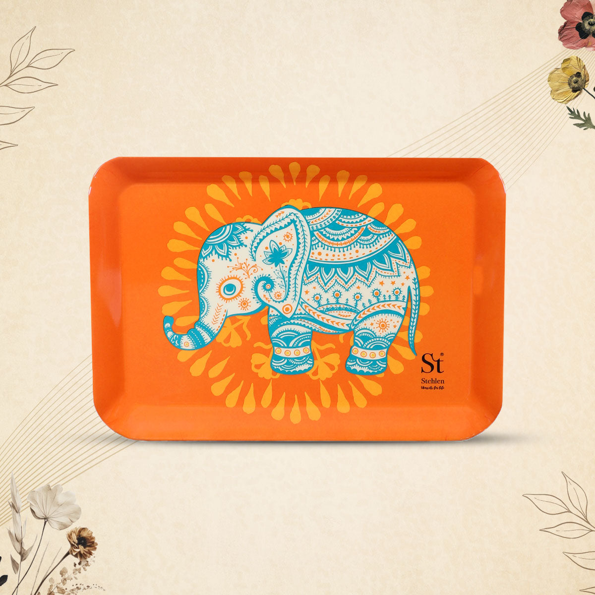 Stehlen Small Ombre Eco Tray, Pure melamine, SET OF 3, ELEPHANT