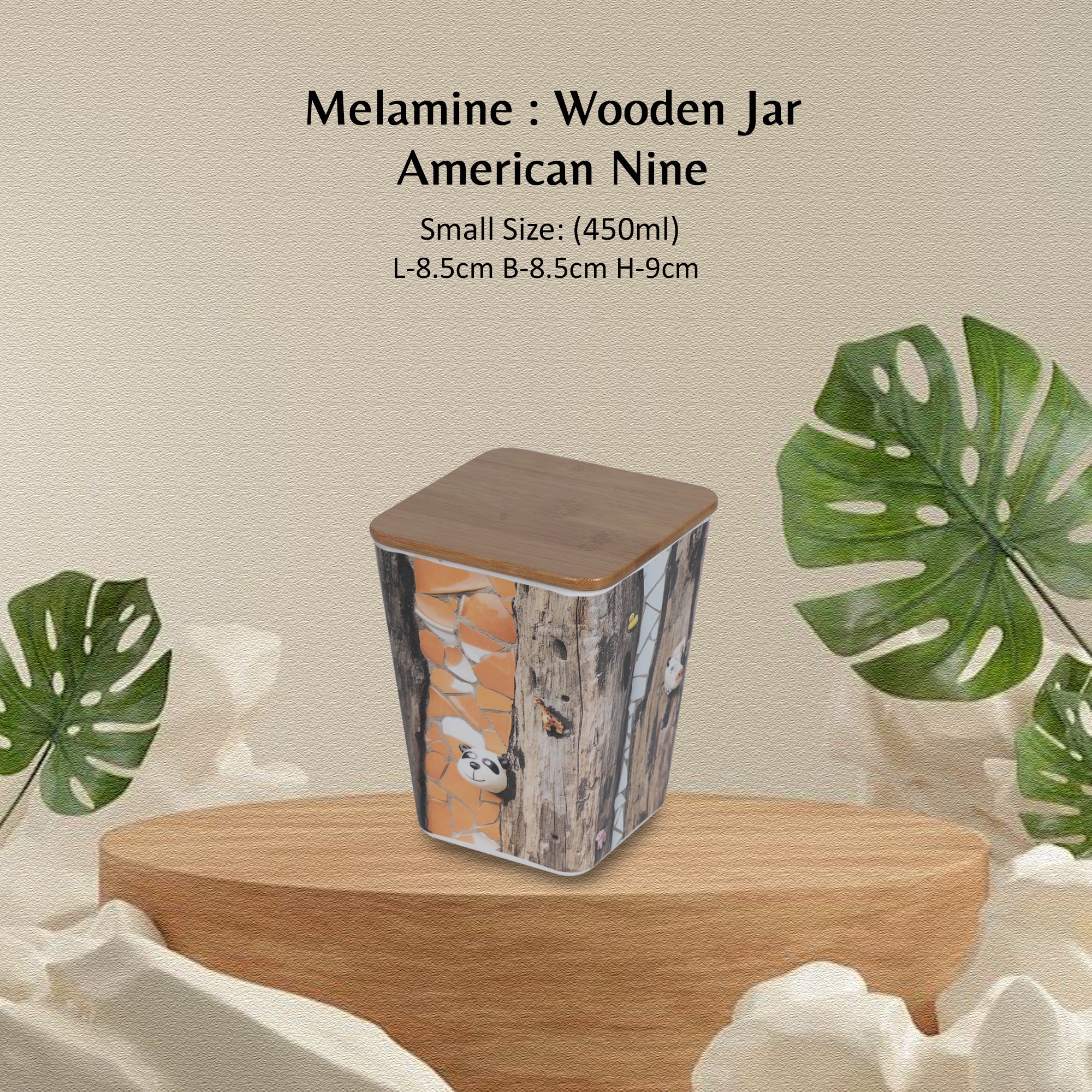Stehlen 100% Pure melamine Wooden Jars- American Pine