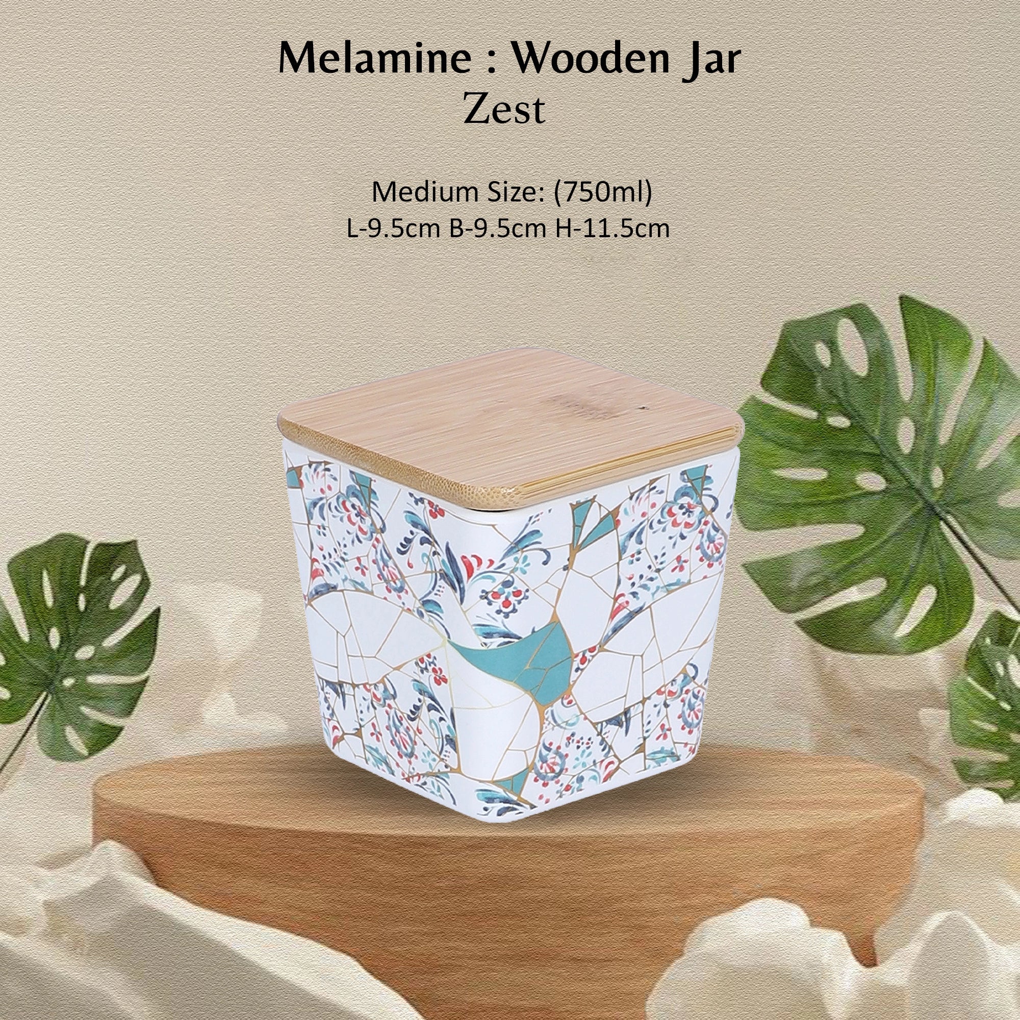 Stehlen 100% Pure melamine Wooden Jars- Zest