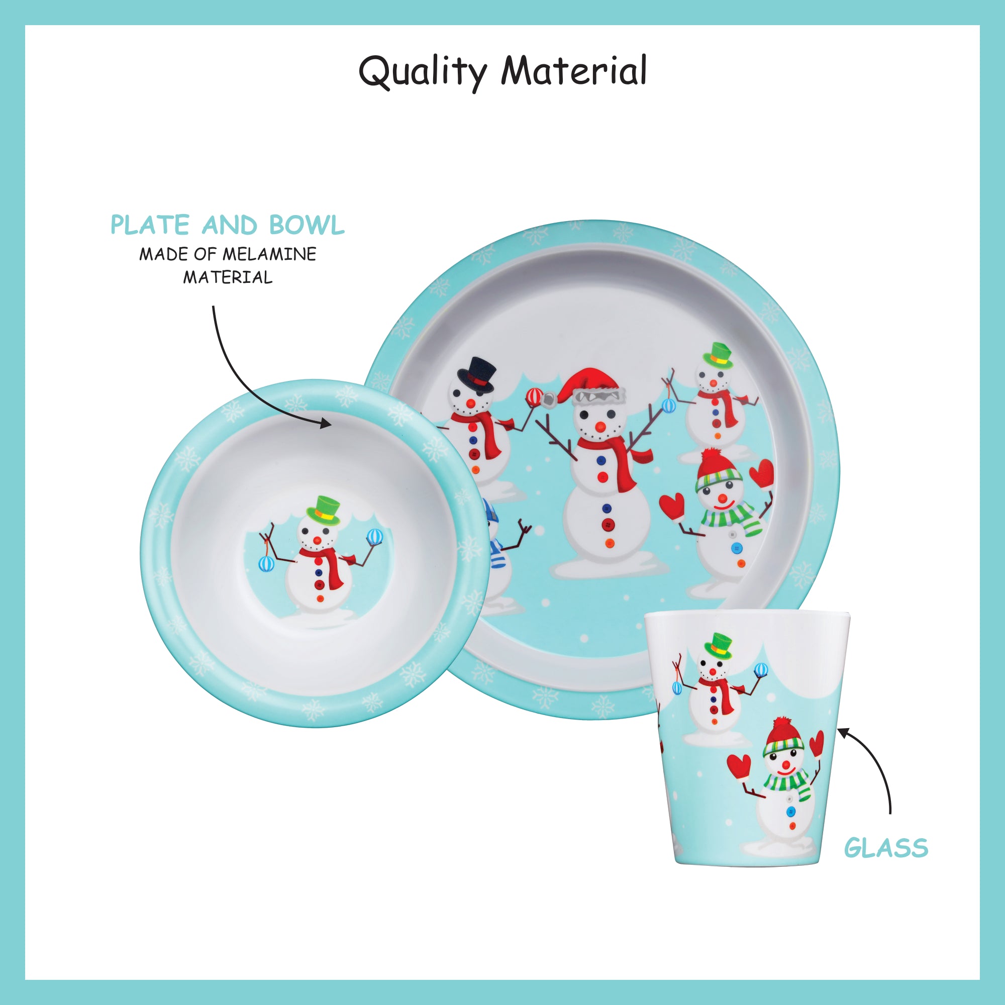 3-piece-kids-dinner-set- Snowman