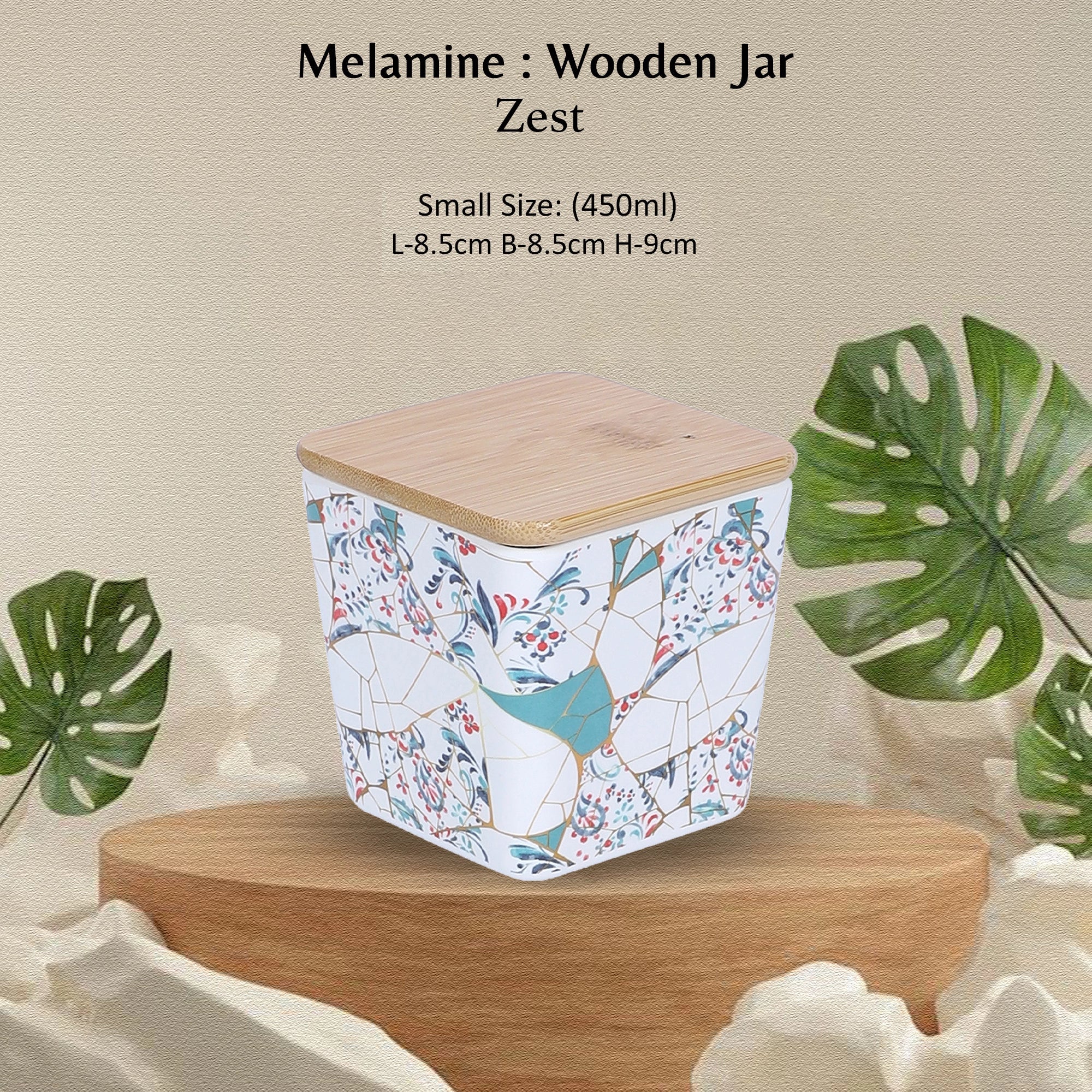Stehlen 100% Pure melamine Wooden Jars- Zest