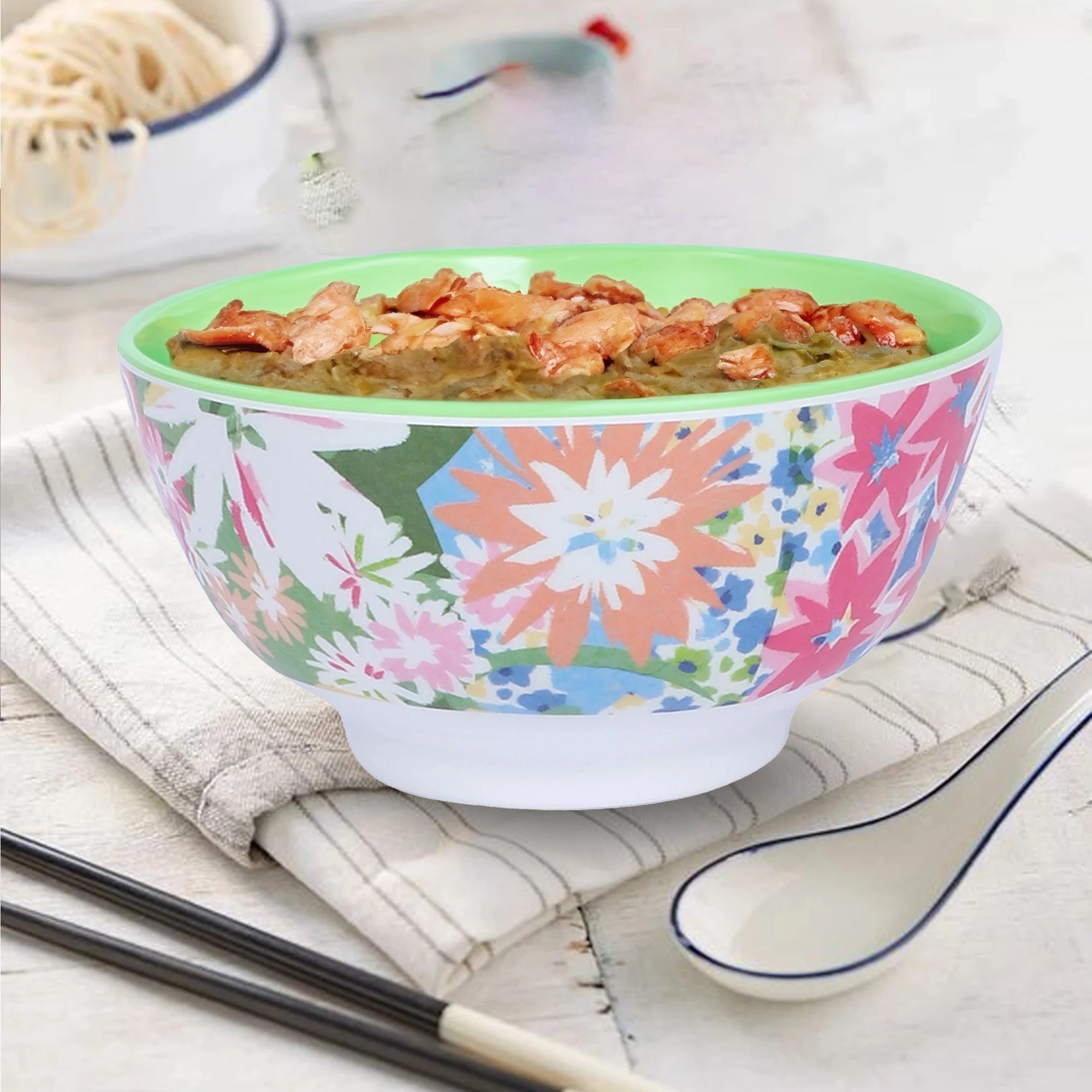Stehlen Magic Bowl, Pure Melamine,800ml- GREEN JASMINE
