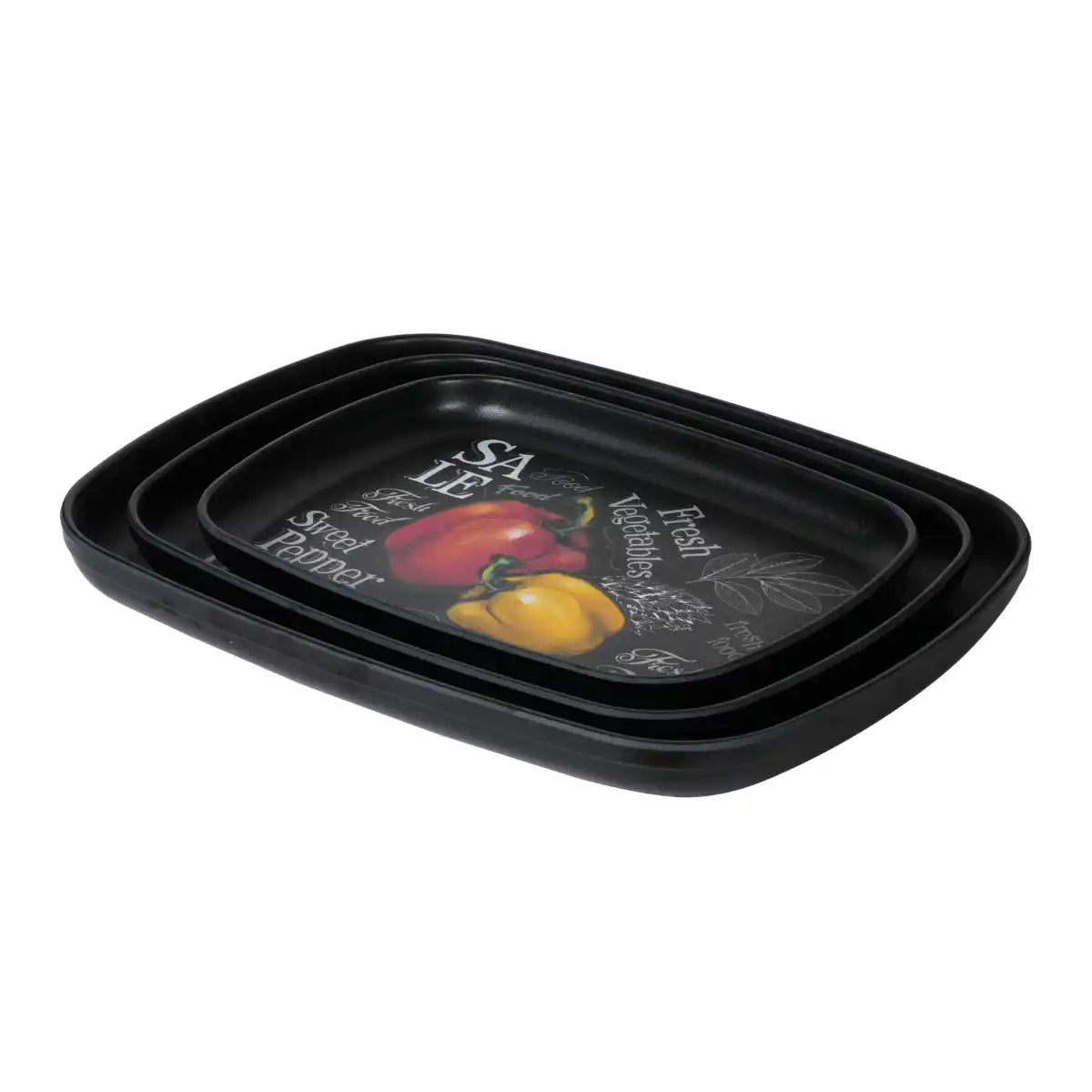 Rectangular Melamine Fresh Pepper Tray | Kitchen Series – 100% Food Safe