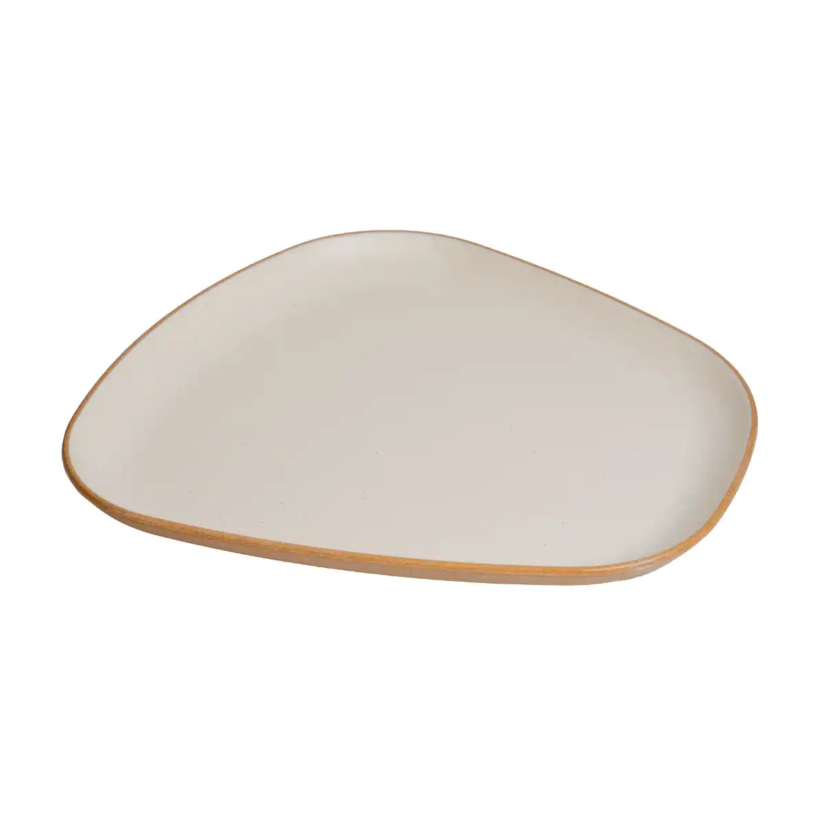 Dual Cream Melamine Trinity Platter | 8.5