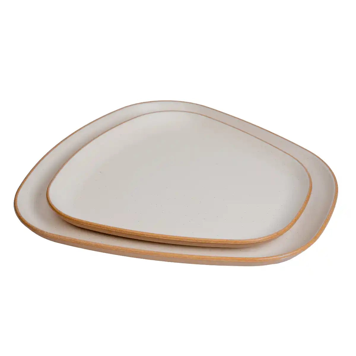 Dual Cream Melamine Trinity Platter | 8.5