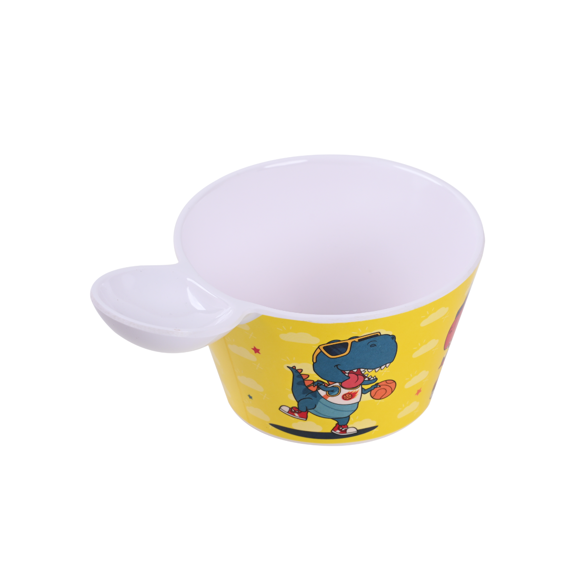 Round Melamine Maria Mermaid Bowl with Dip | Kidsware Series – 100% Food Safe