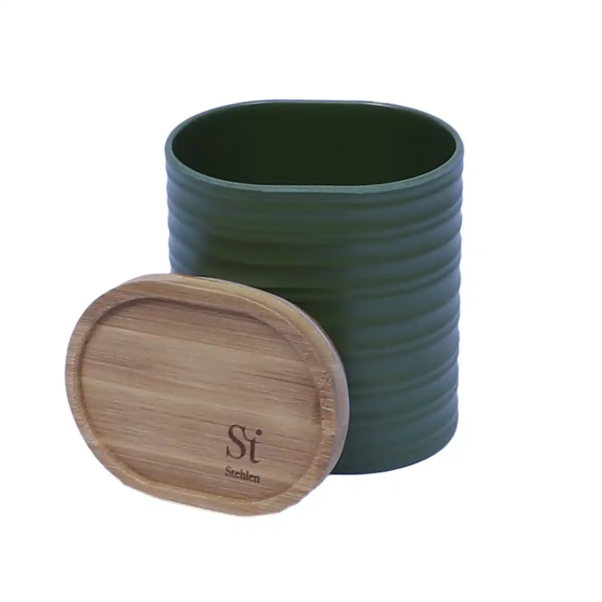 Wooden Lid Canister Set with Swirl Series | Medium Size Airtight Storage Gift Set - 100% Food Safe