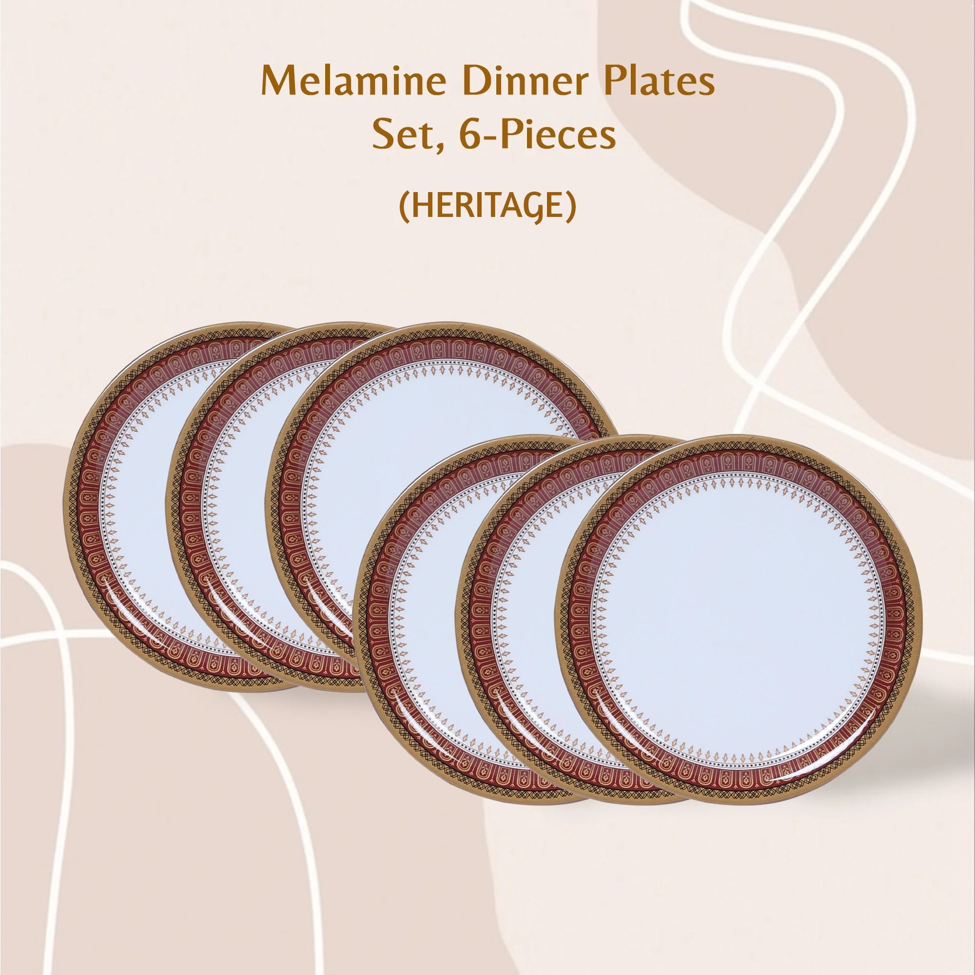 Stehlen Indian Round Dinnerware 6 Pcs Kitchen Set for home- HERITAGE