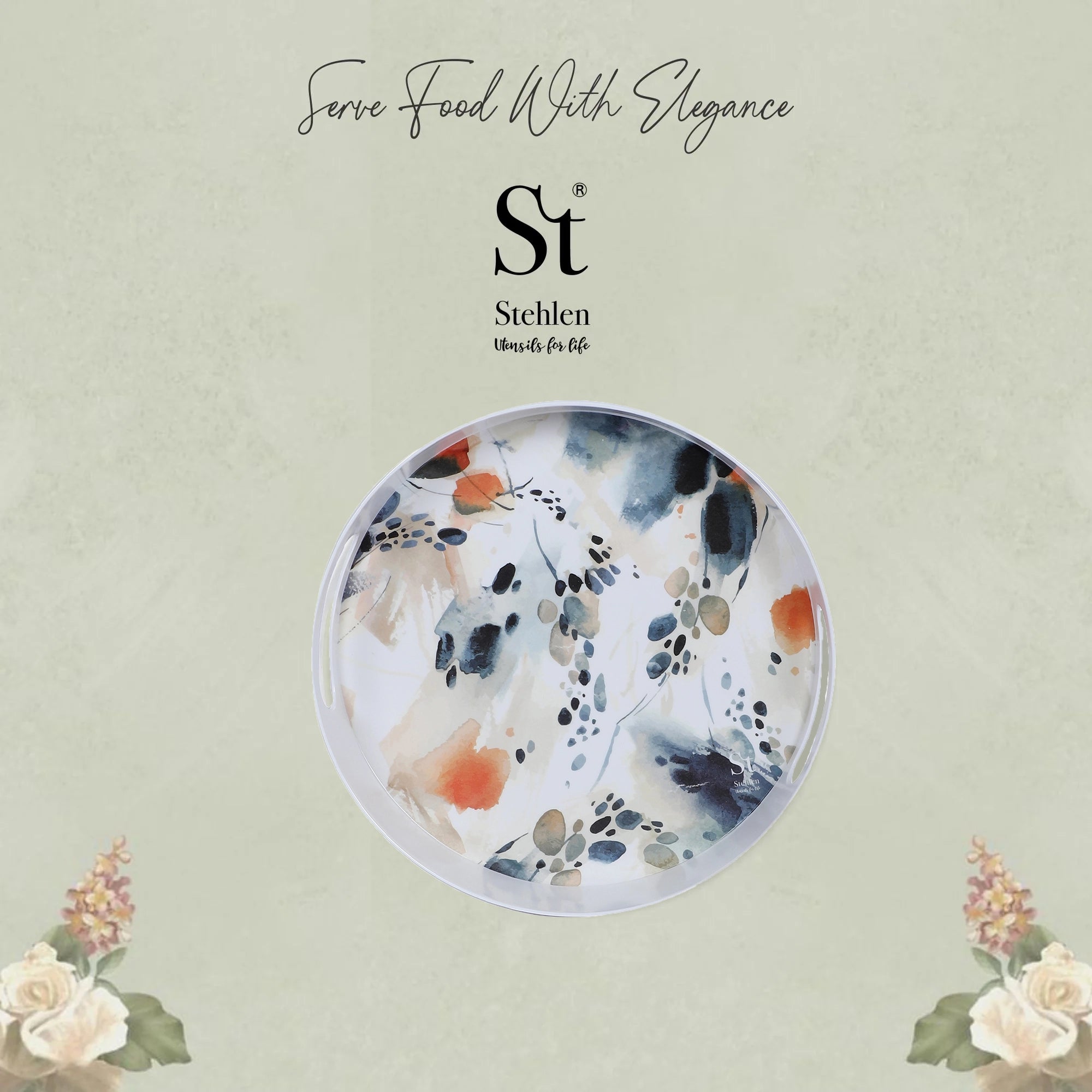 Stehlen 100% Pure melamine Oriental Tray- DESIRE