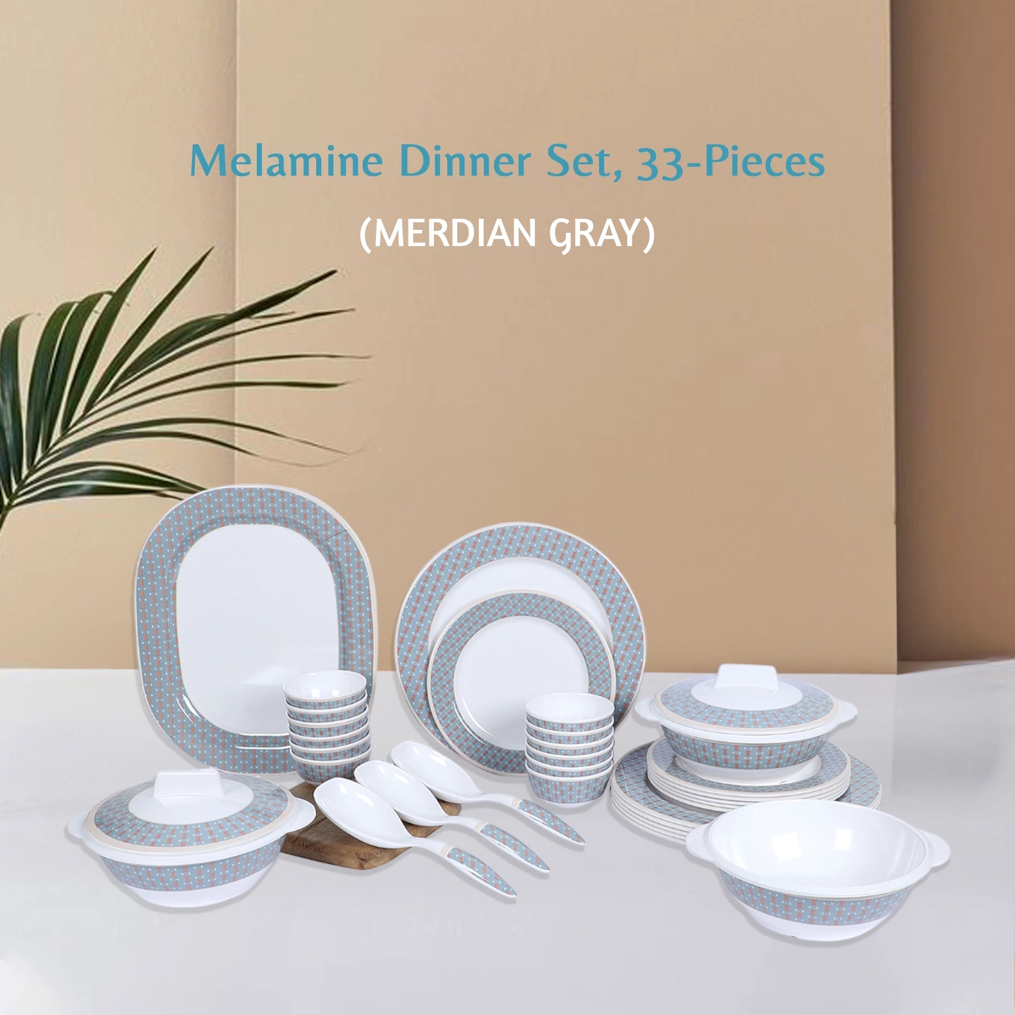 Stehlen Dinnerware, Pure melamine, Vintage, 33 Piece Kitchen Set for h