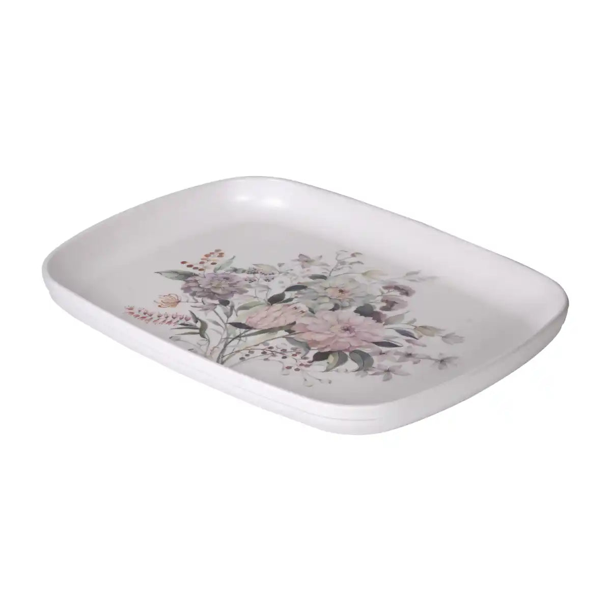 Rectangular Melamine Royal Bud Serving Tray Set | Nature Series – 100% Food Safe