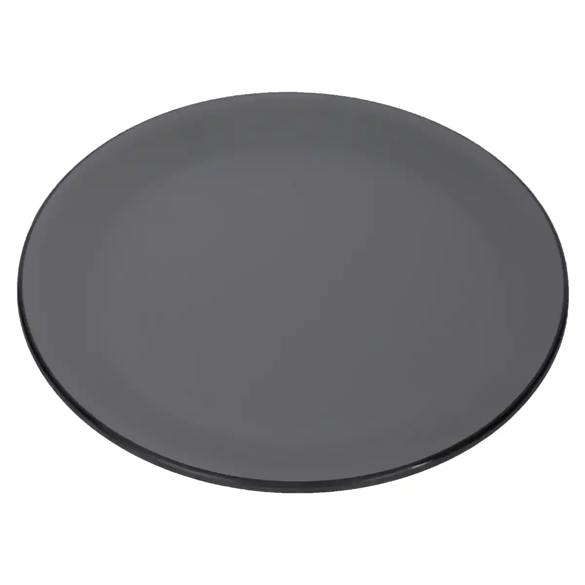Dual Gray Melamine Round Plate Set of 6 | 11