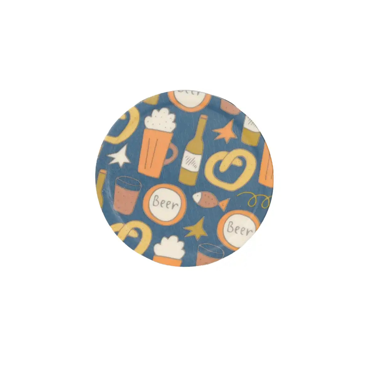 8 Pcs Melamine Coaster Set with Holder Case | Beer N' Chew Series – 100% Food Safe