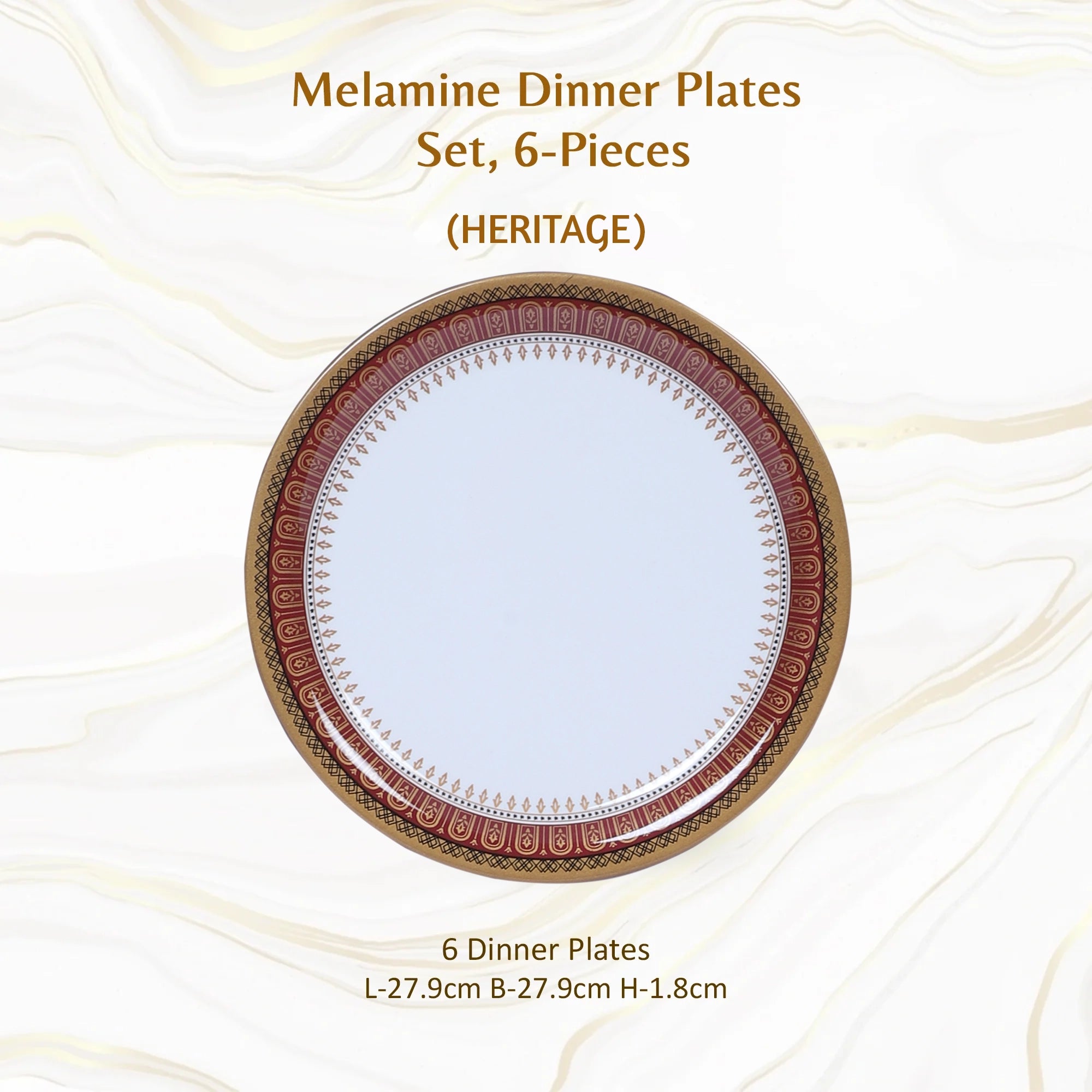 Stehlen Indian Round Dinnerware 6 Pcs Kitchen Set for home- HERITAGE