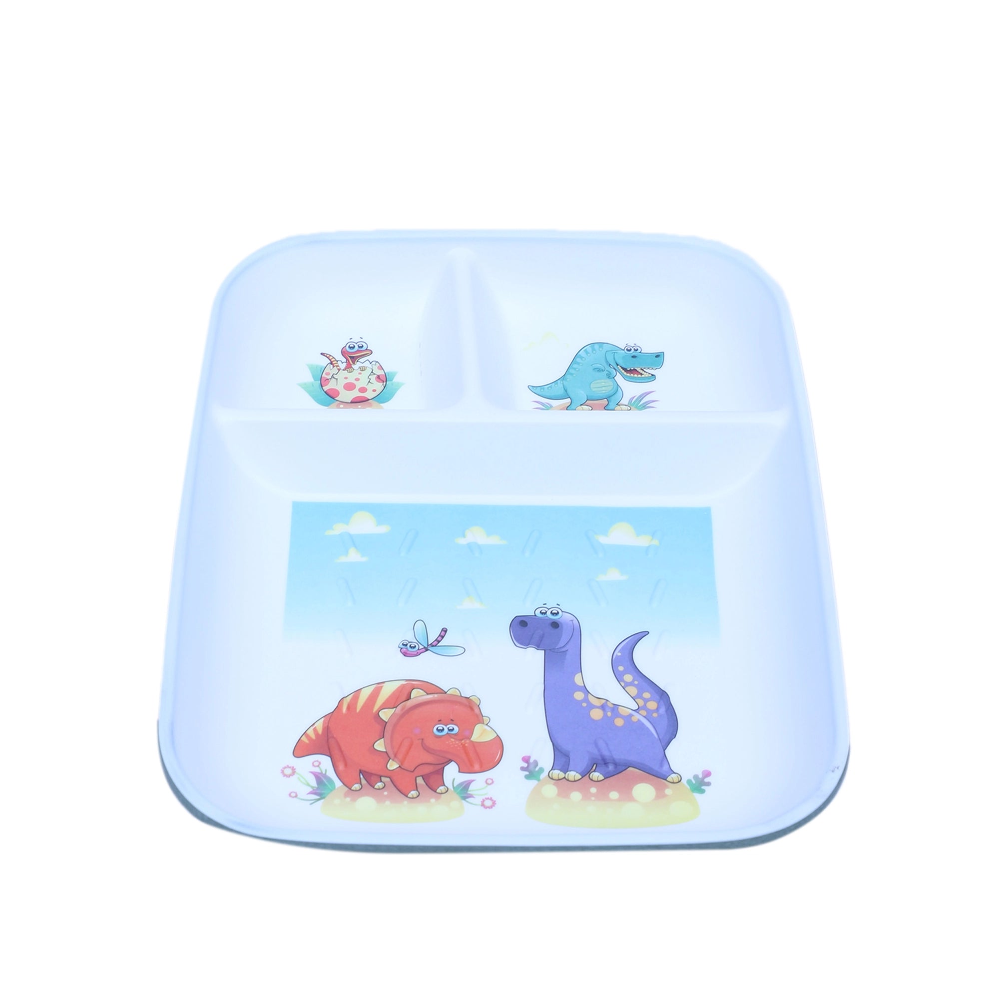Stehlen kids toast plate, Pure melamine, HAPPY DINO