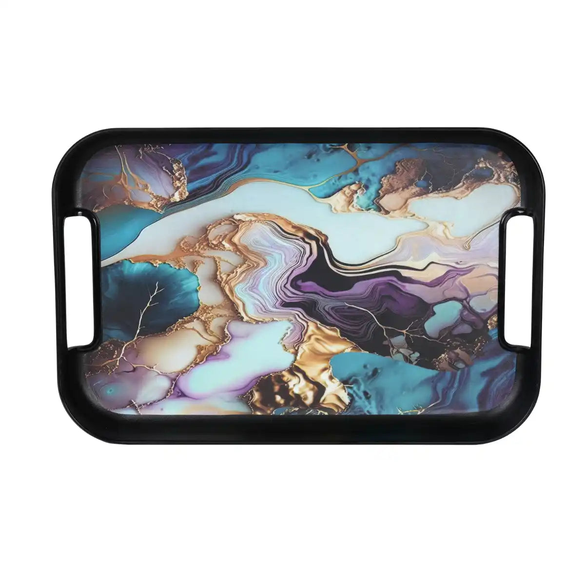 Aurora Drift Melamine Oracle Tray Set | 3-Piece Serving Collection