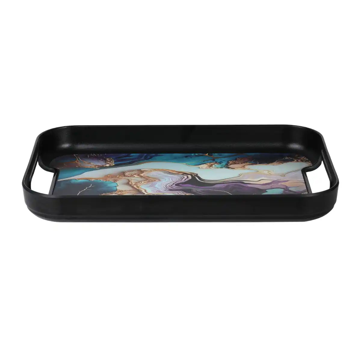 Aurora Drift Melamine Oracle Tray Set | 3-Piece Serving Collection