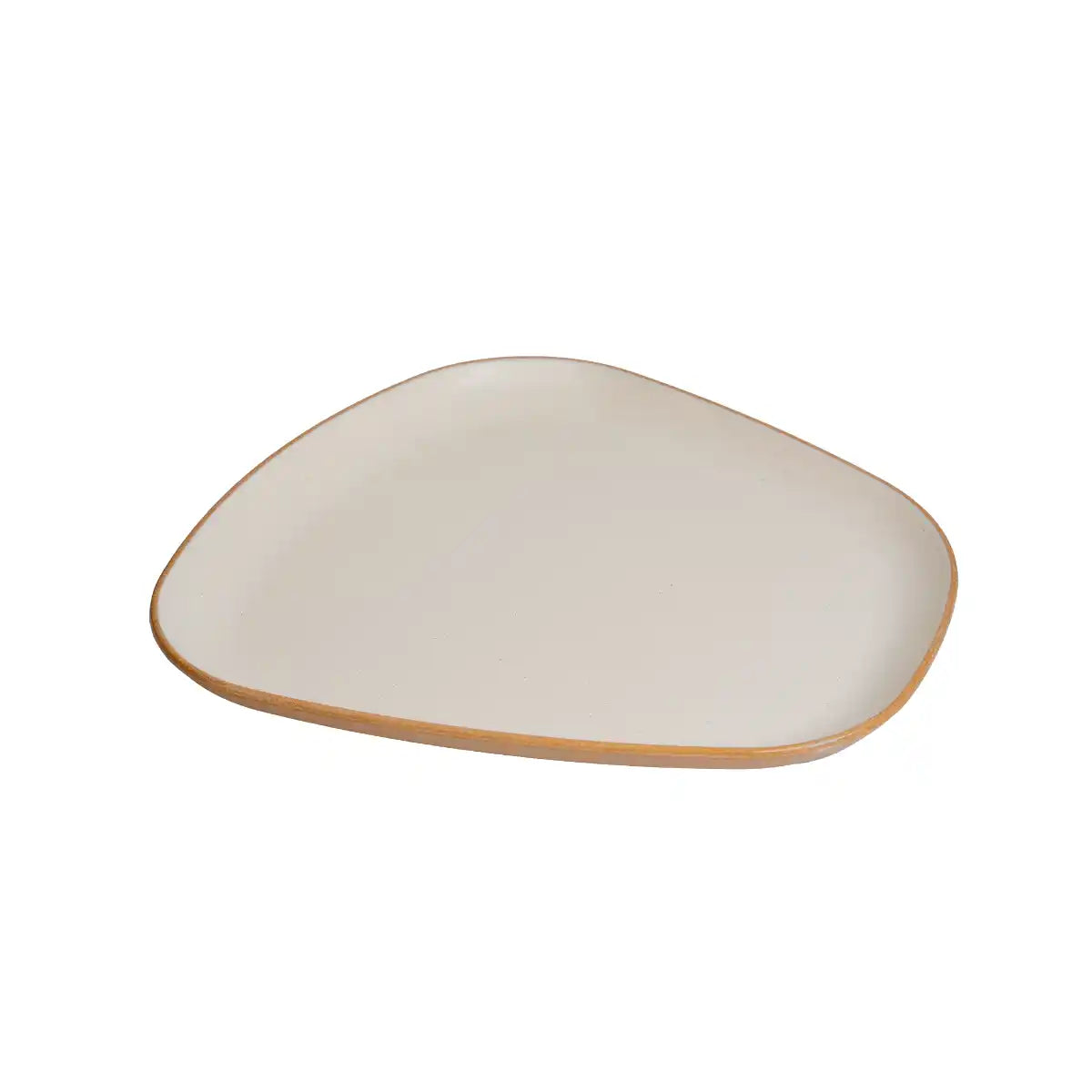 Dual Cream Melamine Trinity Platter | 10.5