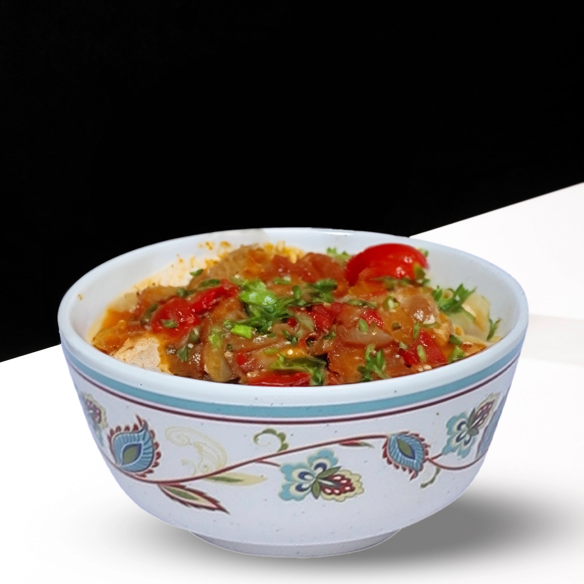 Stehlen Indian Round Dinnerware, Pure melamine, 6 Pcs Kitchen Set for home- GREEN SAPPHIRE