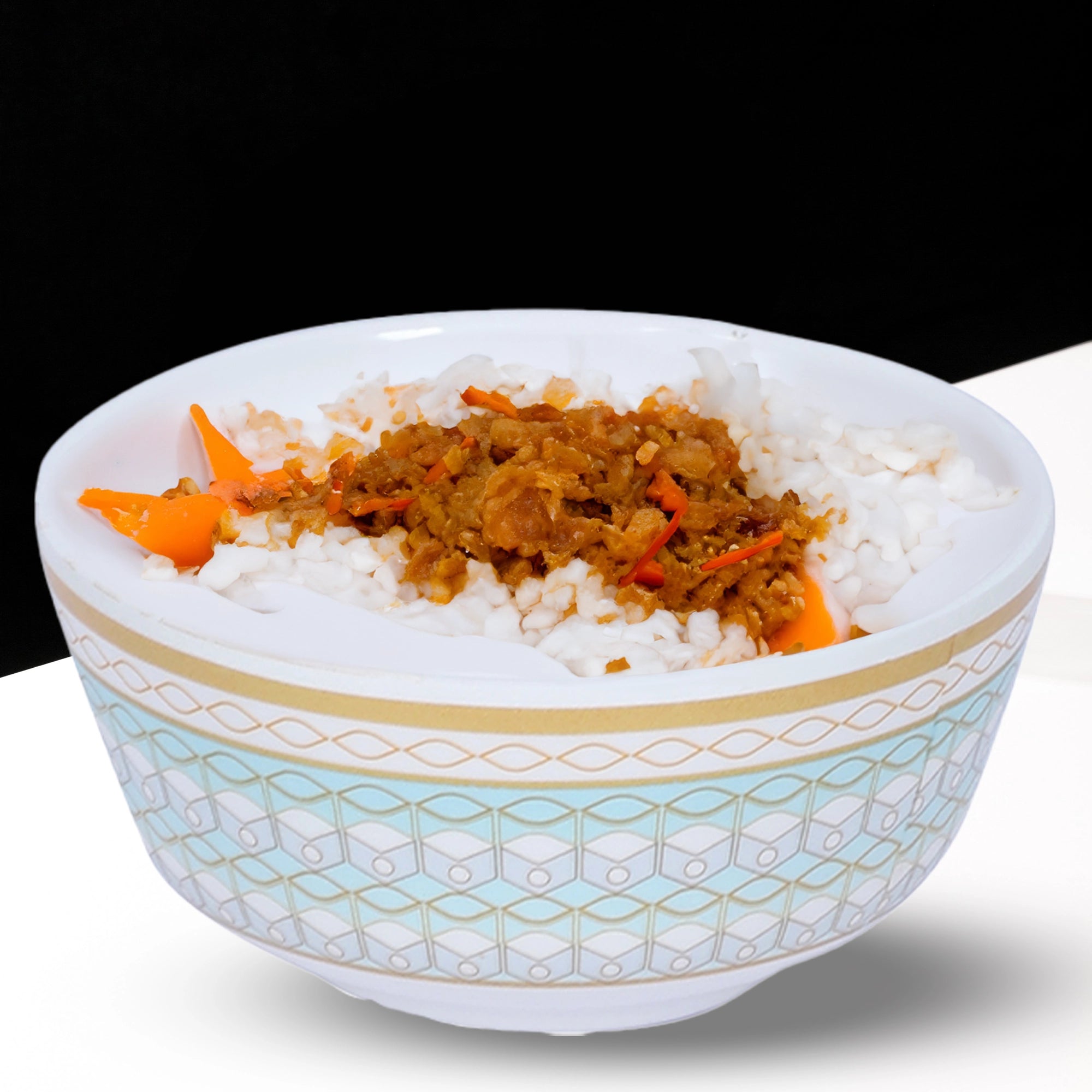 Stehlen Indian Round Dinnerware, Pure melamine, 6 Pcs Kitchen Set for home- GOLDEN DIVINE