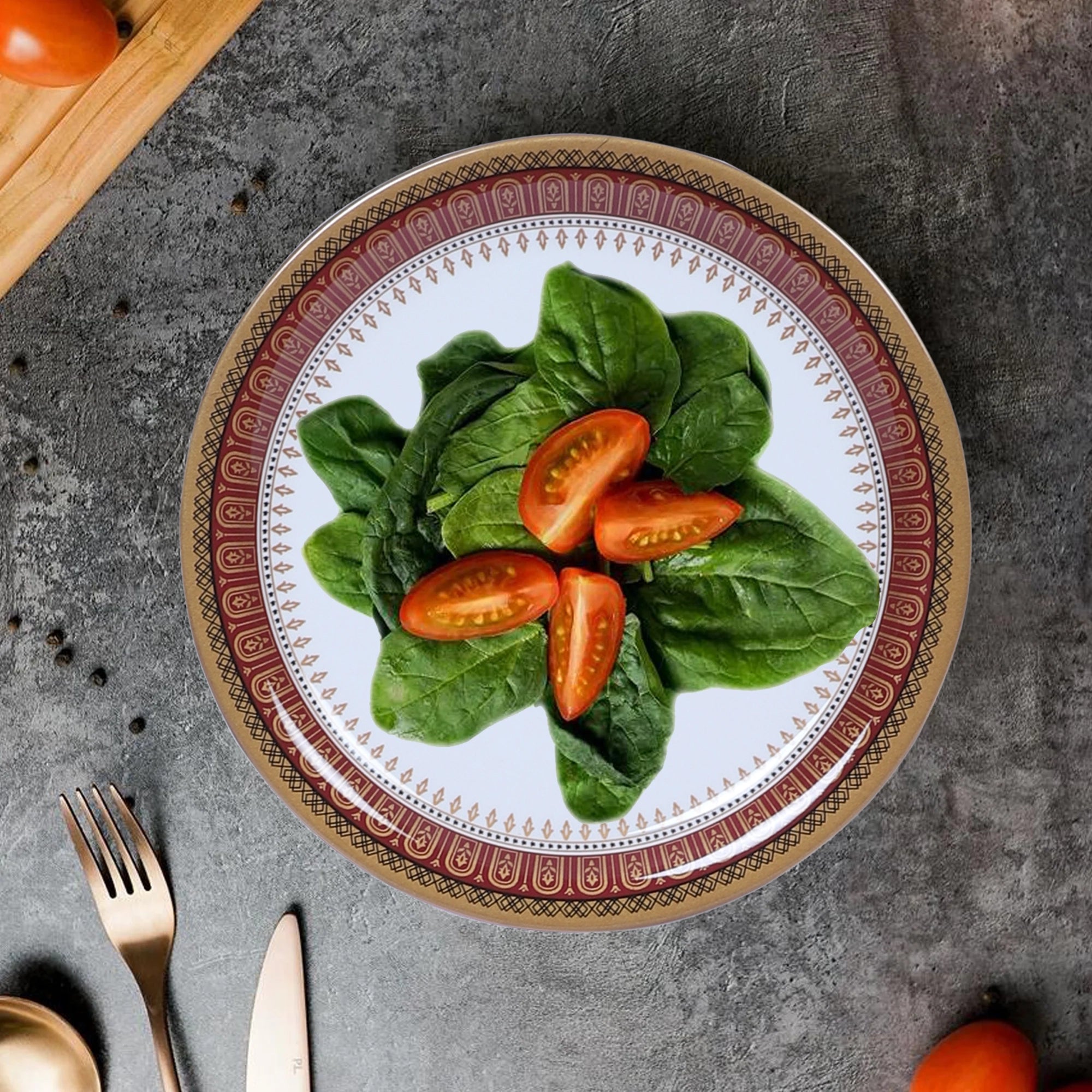 Stehlen Indian Round Dinnerware 6 Pcs Kitchen Set for home- HERITAGE