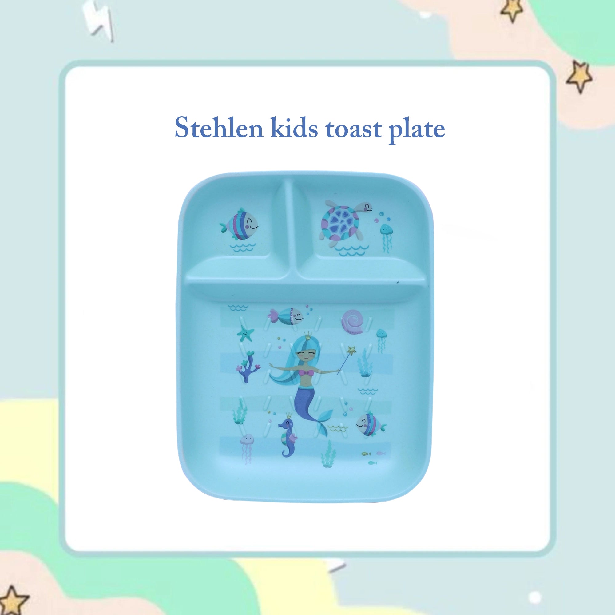 Stehlen kids toast plate, Pure melamine, LITTLE MERMAID