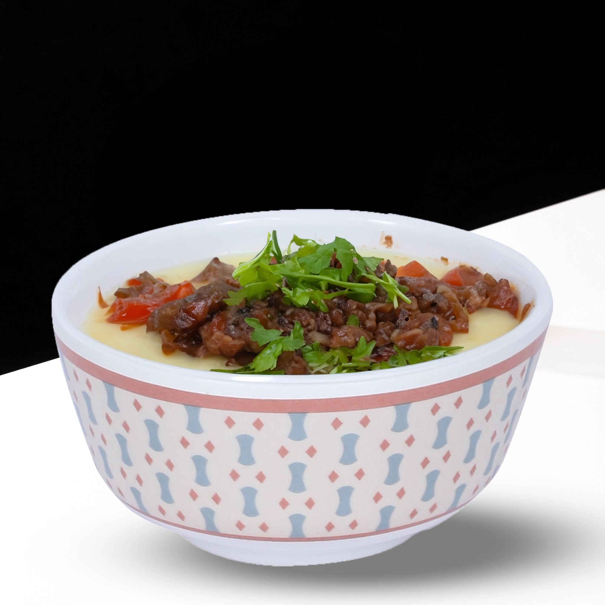 Stehlen Dinnerware, Pure melamine, Vintage, 6 Piece Vegetable Bowl, Kitchen Set for home- MERDIAN BROWN