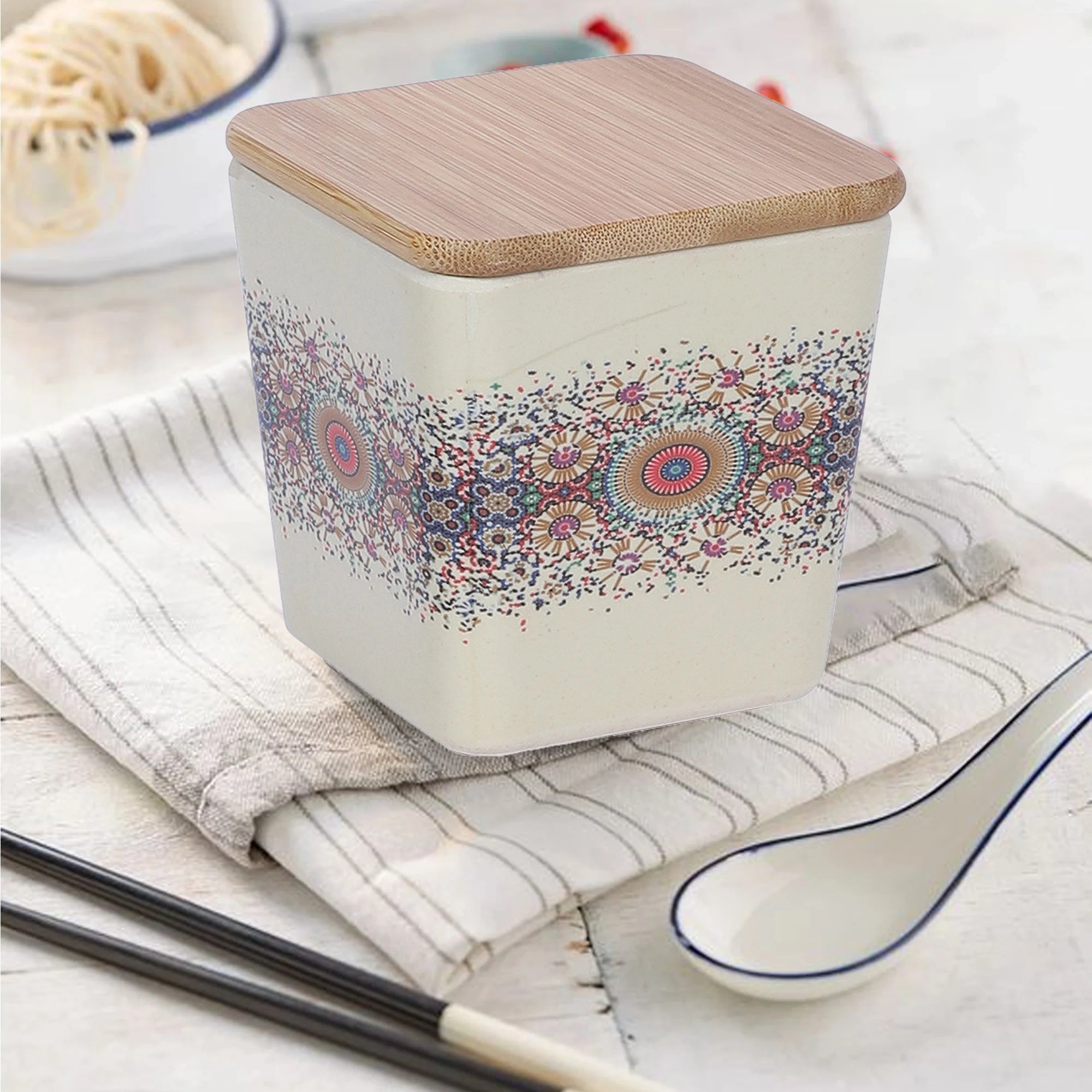 Stehlen 100% Pure melamine Set Of 3 Wooden Jars- HEAVEN