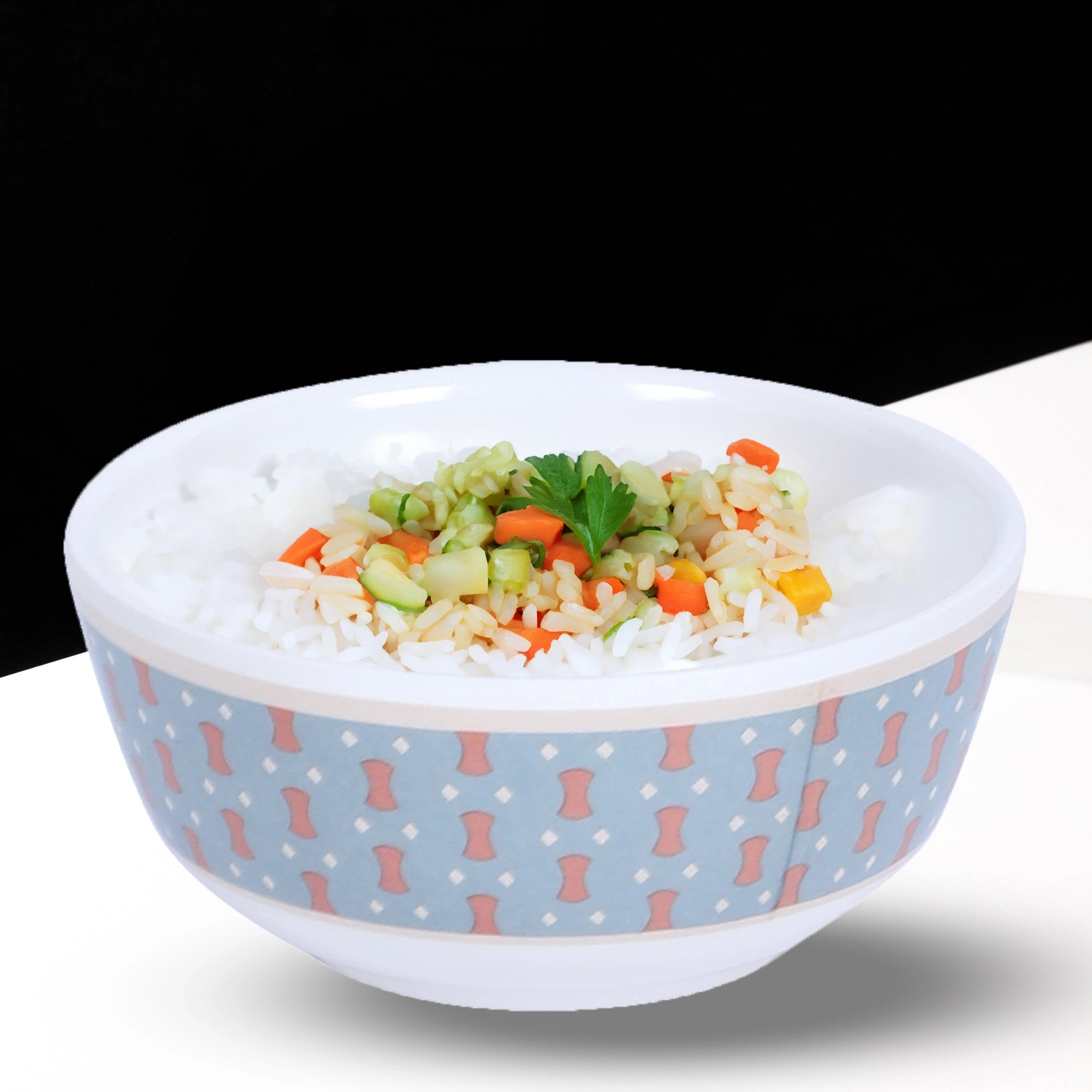 Stehlen Dinnerware, Pure melamine, Vintage, 6 Piece Vegetable Bowl, Kitchen Set for home- MERDIAN GRAY